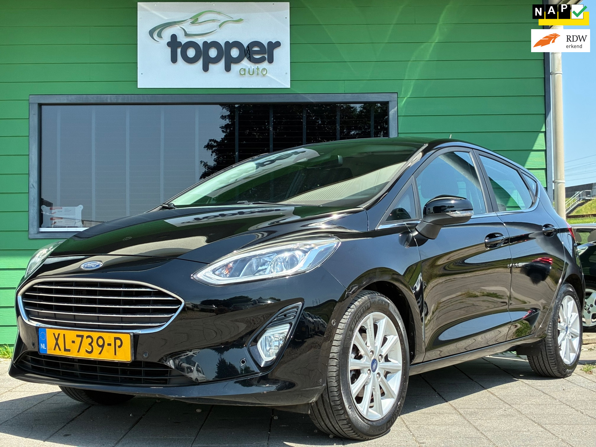 Ford Fiesta 1.0 EcoBoost Titanium|2e Eigenaar|Navigatie|Camera|Climatronic|CruiseControl 2019 - voorkant