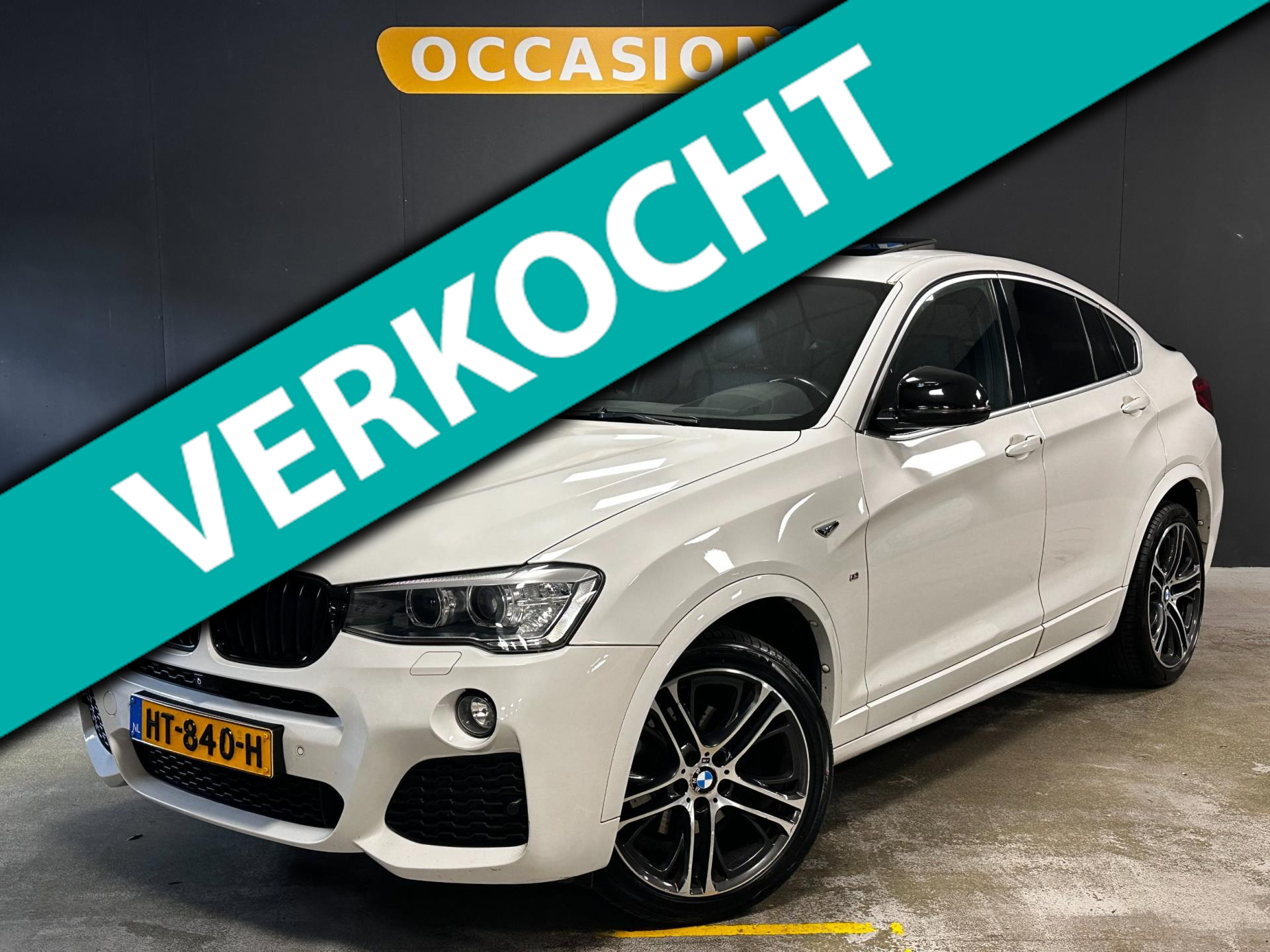 BMW X4 XDrive20i High Executive M-SPORT|SCHUIF/KANTELDAK|KEYLESS|STOELV|360CAM|LEDER|DODEHOEK|BLUETOOTH|NAVI|NAP| 2016 - voorkant