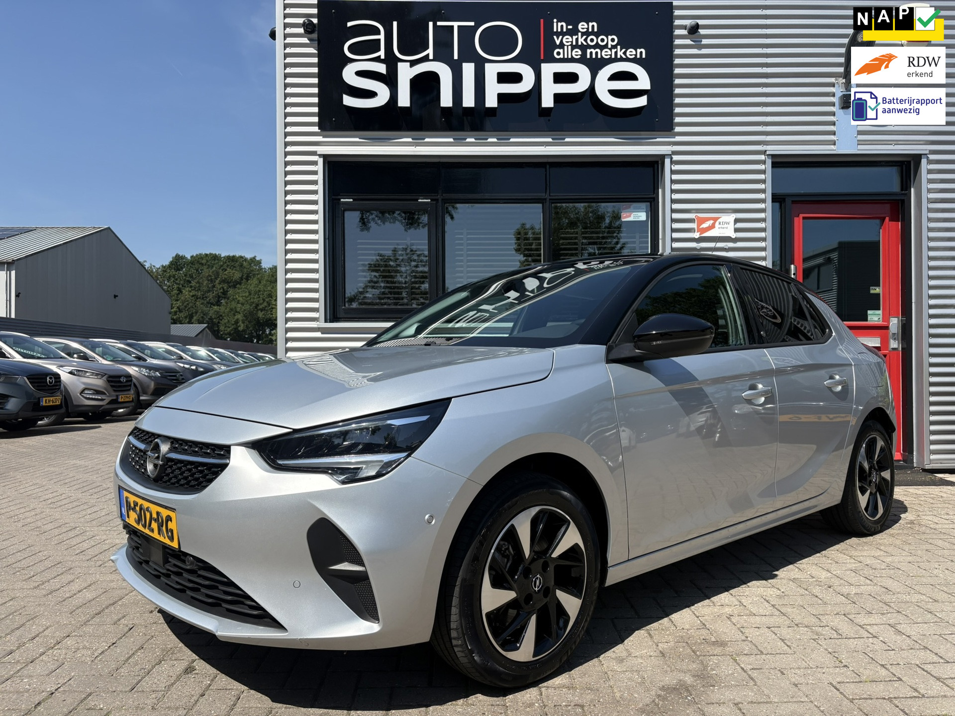 Opel Corsa Business Edition 50 kWh -SOH 89.88%-3 FASE-AUTOMAAT-2 TONE LAK-STOEL + STUURWIELVERWARMING-APPLE CARPLAY/ANDROID AUTO 2022 - voorkant