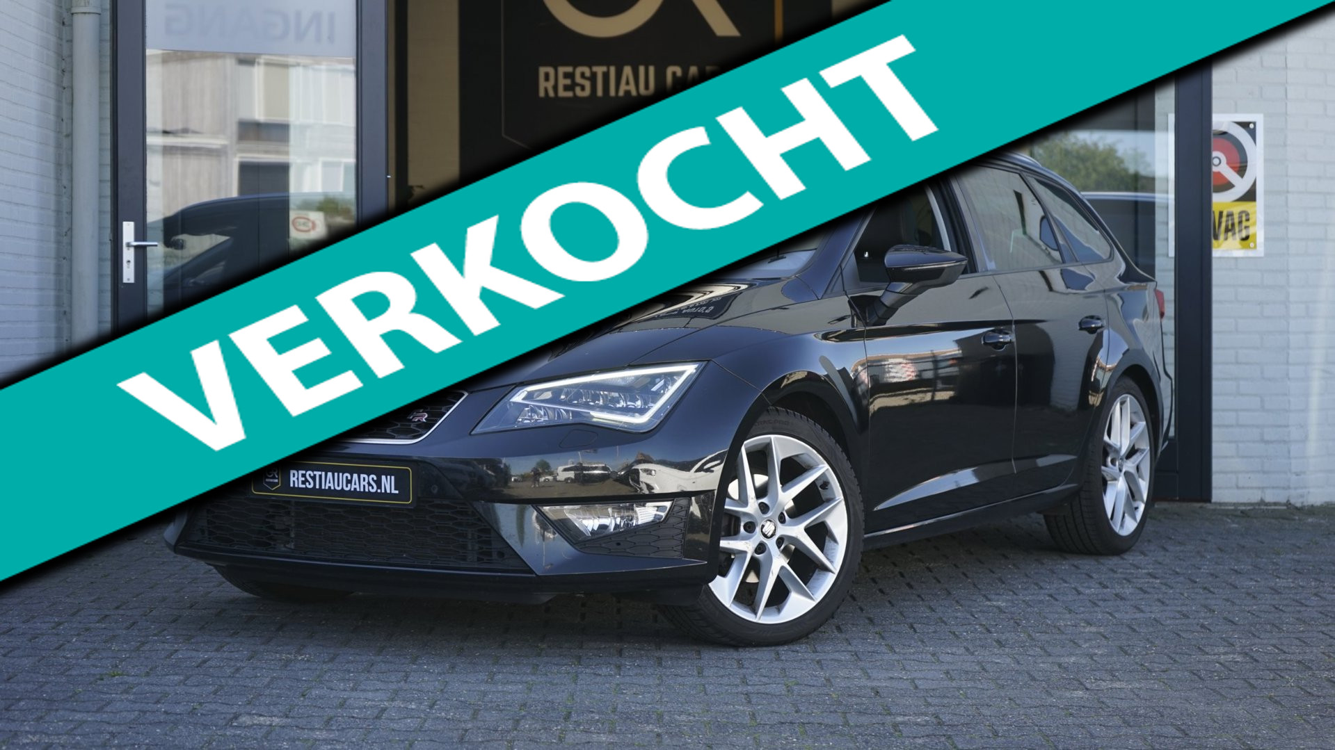 Seat Leon ST 1.4 TSI FR CLIMA-CRUISE-FULL LED-NAVIGATIE-MODE-STOELVERWARMING-TREKHAAK 2016 - voorkant