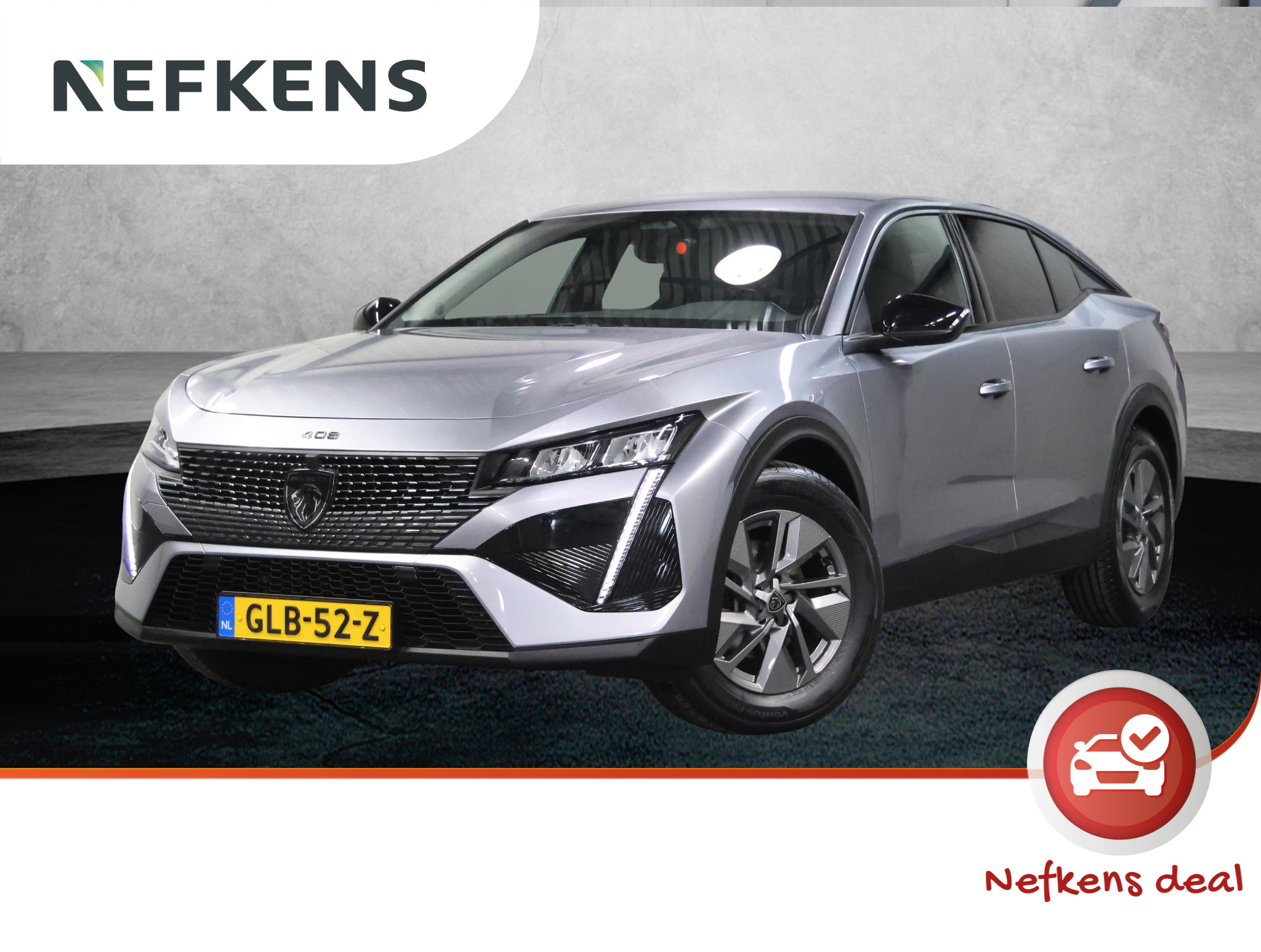 Peugeot 408 1.2 145PK Hybrid e-DCS6 Allure 2024 - voorkant