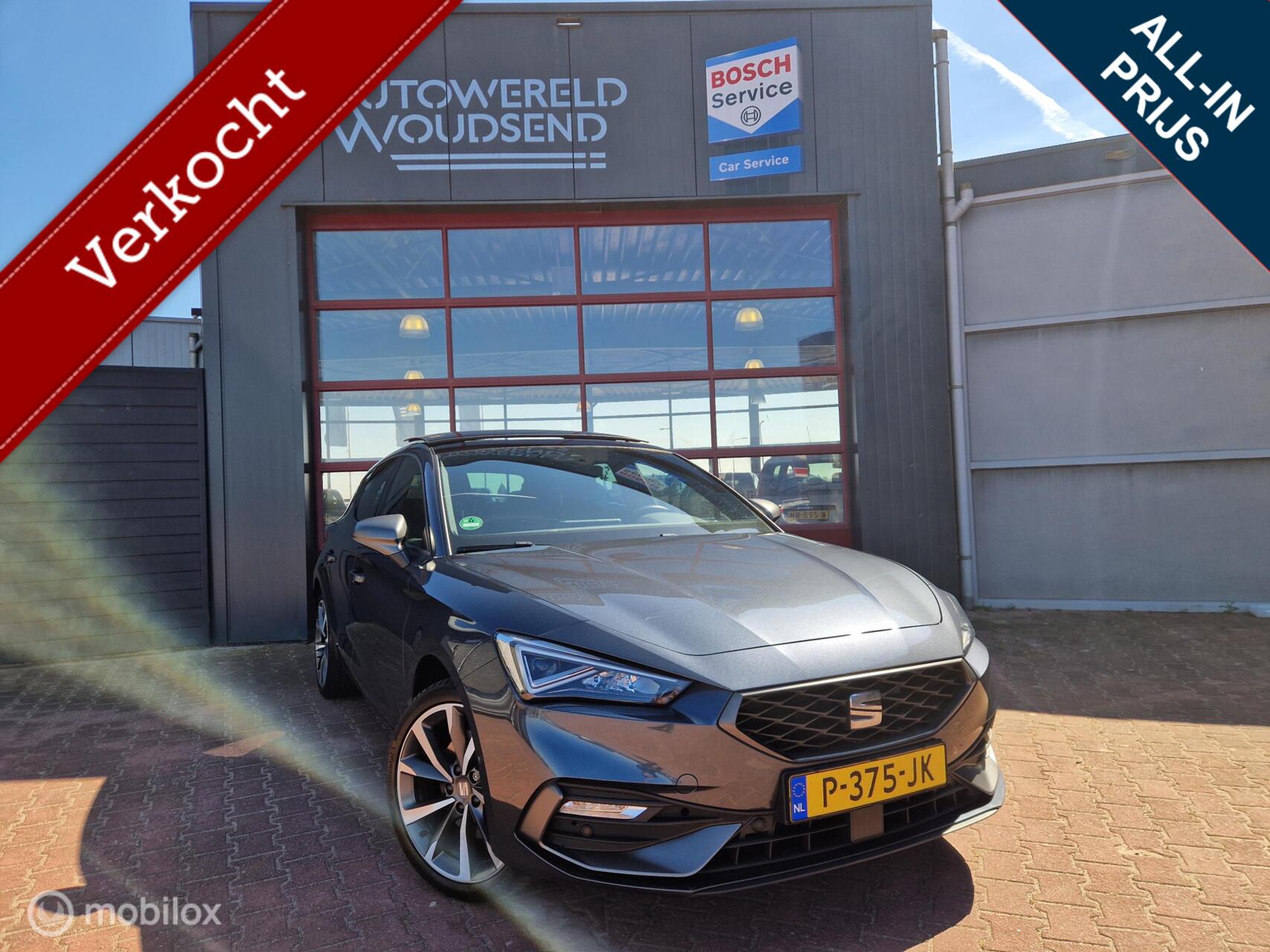 Seat Leon 1.4 TSI eHybrid PHEV FR Business Intense 12MND BOVAG GAR|NAVI|CAMERA|TREKHAAK AFN|3-ZONE CLIMA|STOEL+STUURVERW|PANODAK 2021 - voorkant