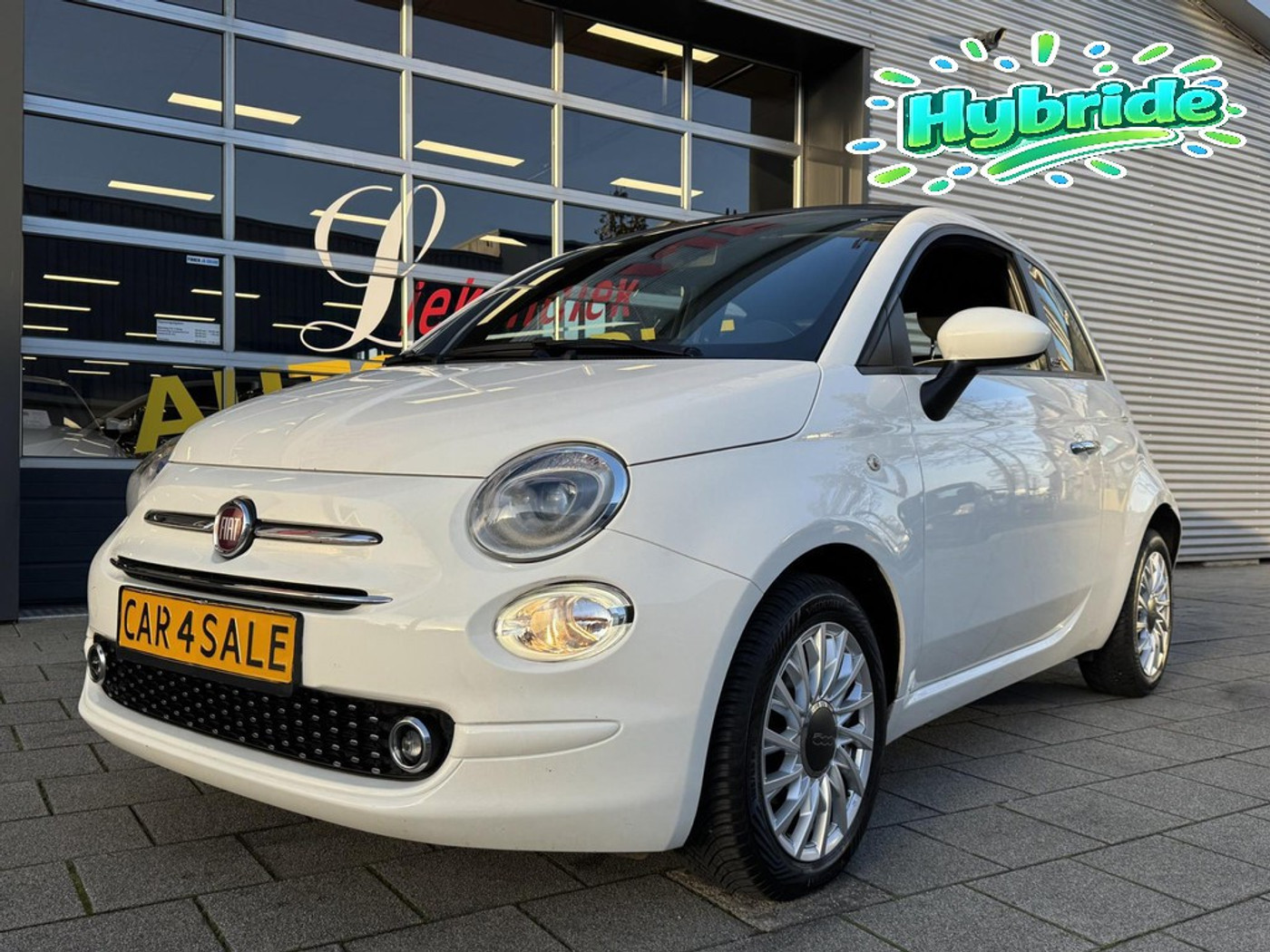 Fiat 500 C CABRIO 1.0 Hybride Lounge - Navigatie! / Apple Carplay I Airco I PDC I Sport velgen I Dealer onderhouden 2021 - voorkant