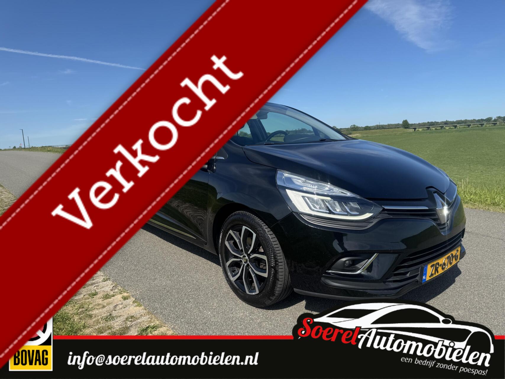 Renault Clio 0.9 TCe Intens clima navi boekjes half leer 2018 - voorkant