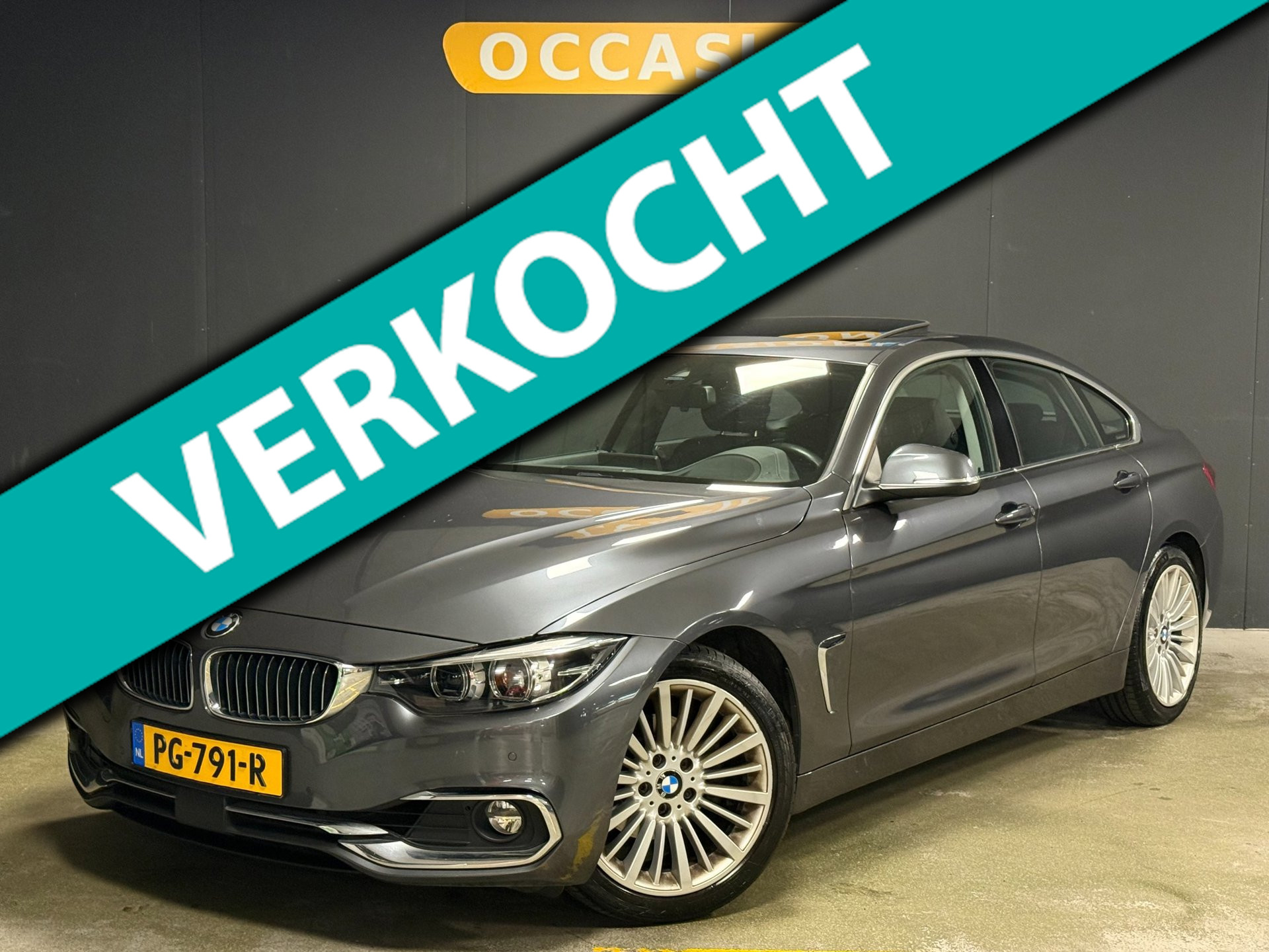 BMW 420i 420i High Executive|KANTELDAK|LED|KEYLESS|HARMAN|STOELV|LEDER|ACC|HUD|DODEHOEK|MEMORY|BLUETOOTH|SFEER| 2017 - voorkant