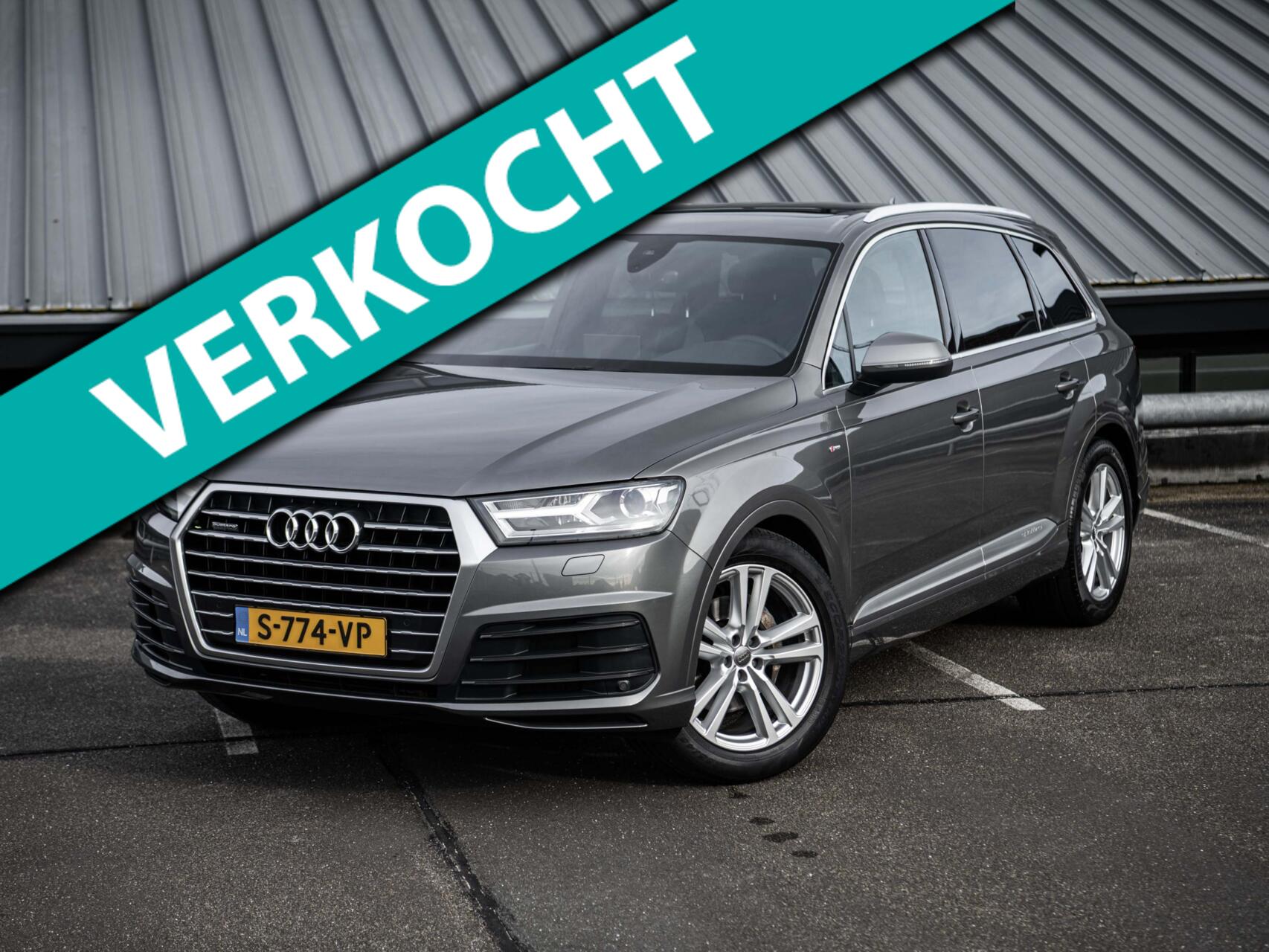 Audi Q7 3.0 V6 TDI 272PK Quattro S-Line Leder Pano Virtual Memory Xenon Luchtvering 2015 - voorkant