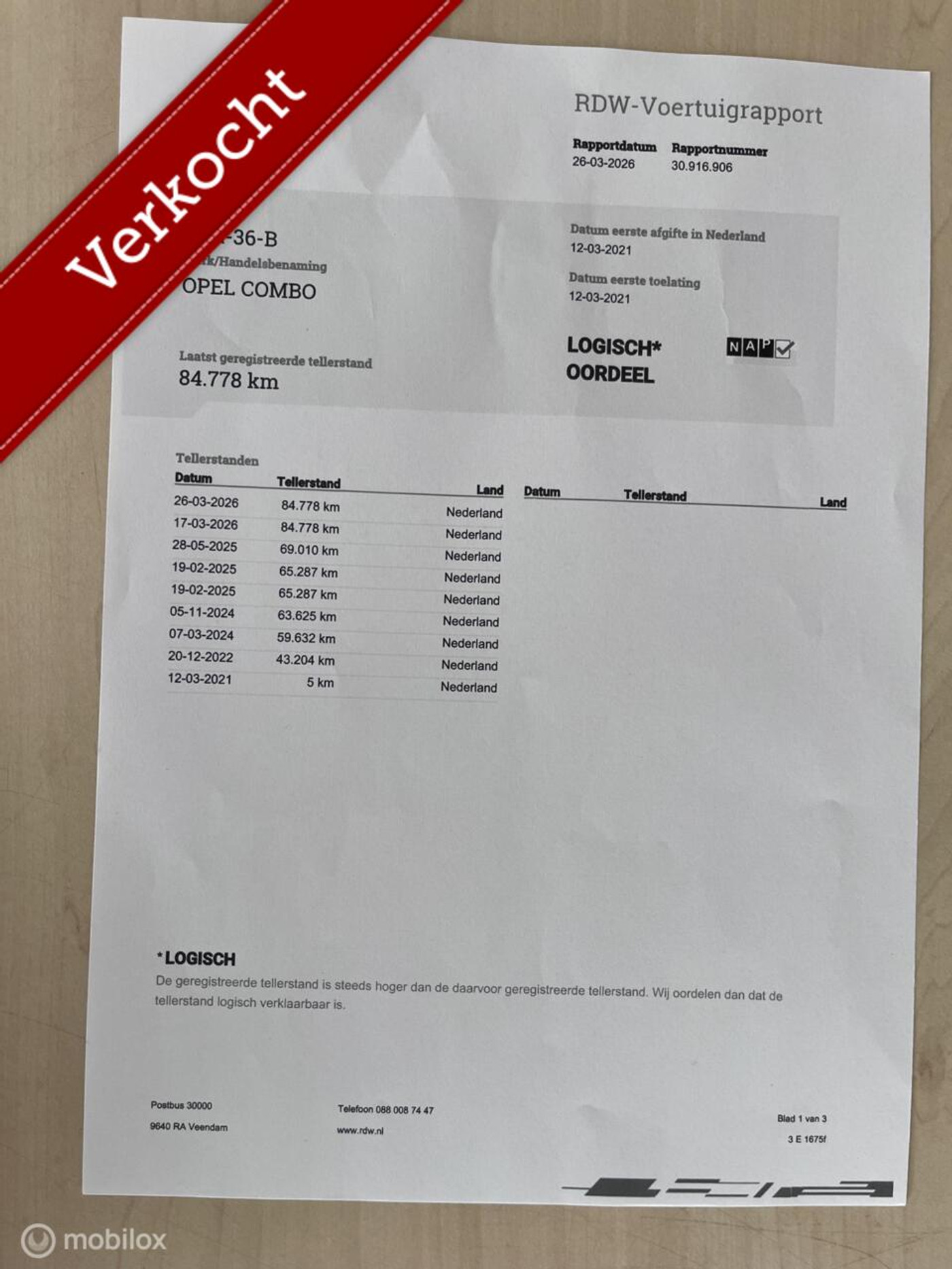 Foto van Opel Combo