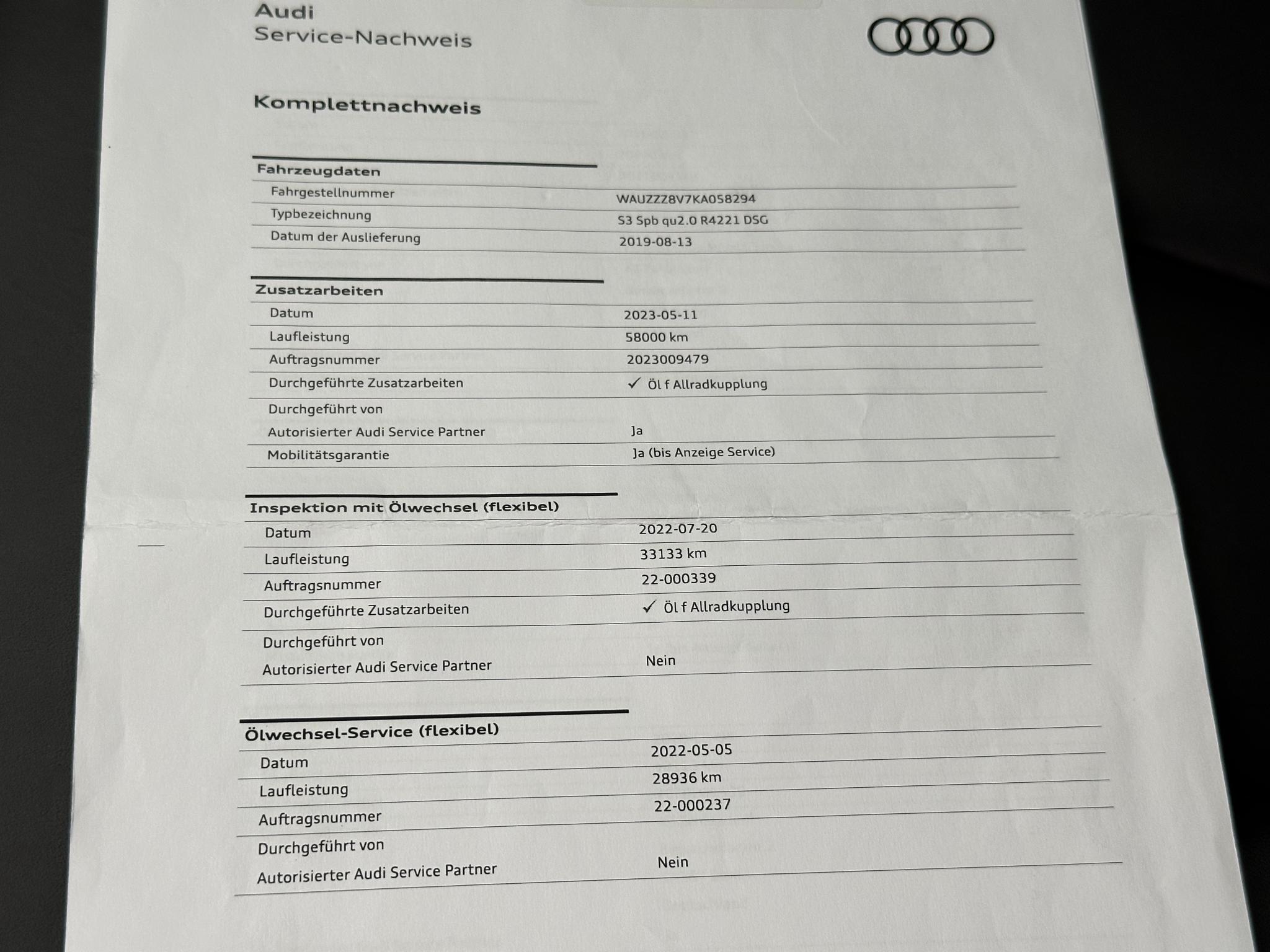 Foto van Audi S3 Sportback