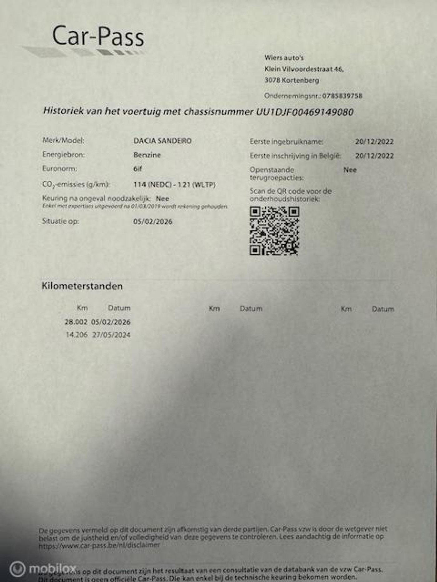 Foto van Dacia Sandero