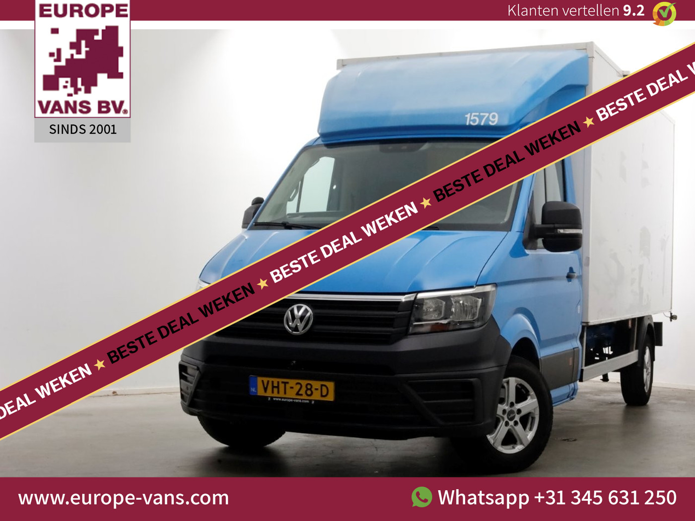 Volkswagen Crafter 35 2.0 TDI E6 Bakwagen met achterdeuren 2-Persoons 10-2020 2020 - voorkant