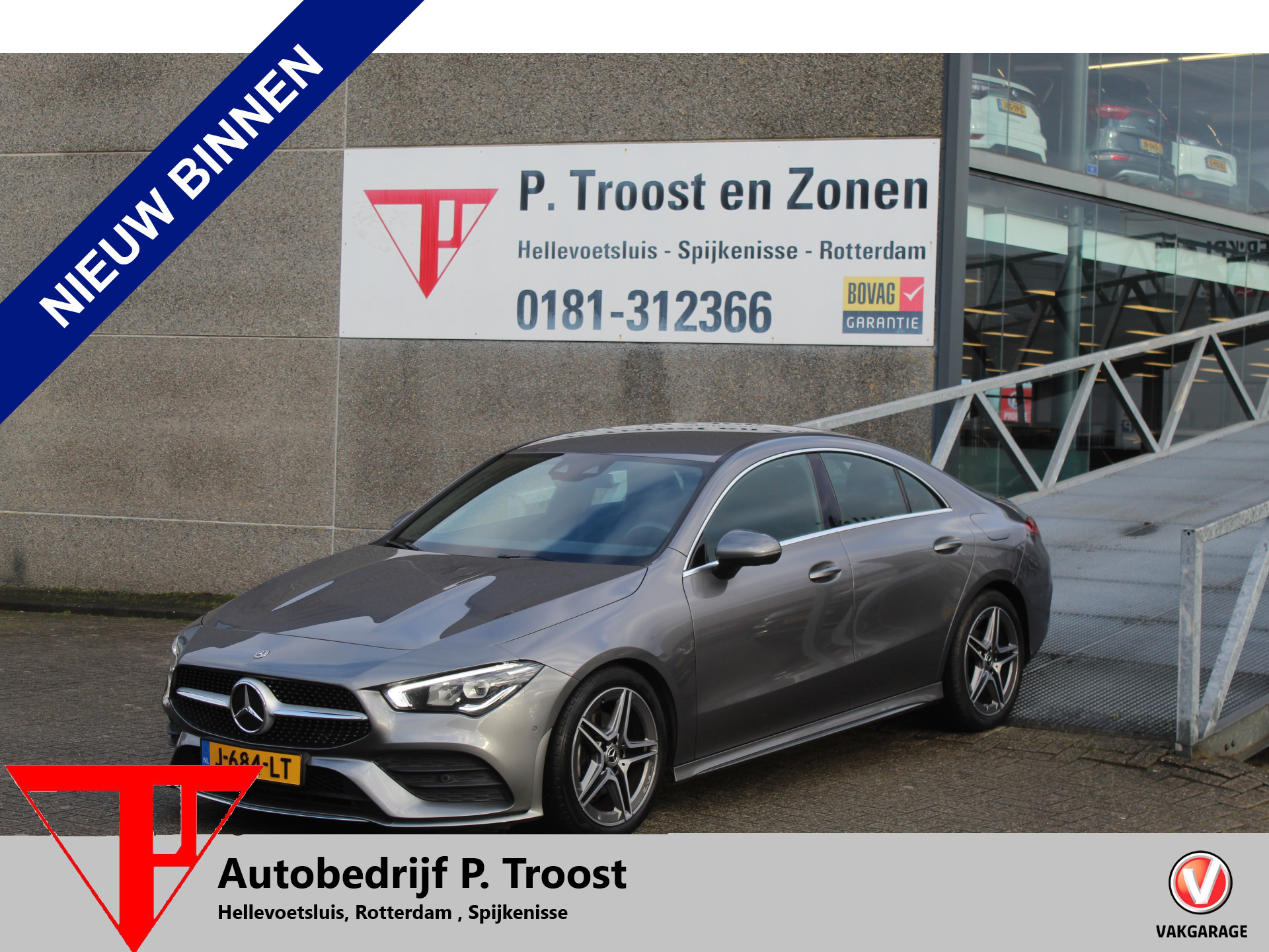 Mercedes-Benz Cla 180 180 Automaat AMG/Sfeerverlichting/Navigatie/Cruise control/Parkeersensoren rondom/Inklapbare spiegels/Led koplampen/Bluetooth/Lane assist 2019 - voorkant