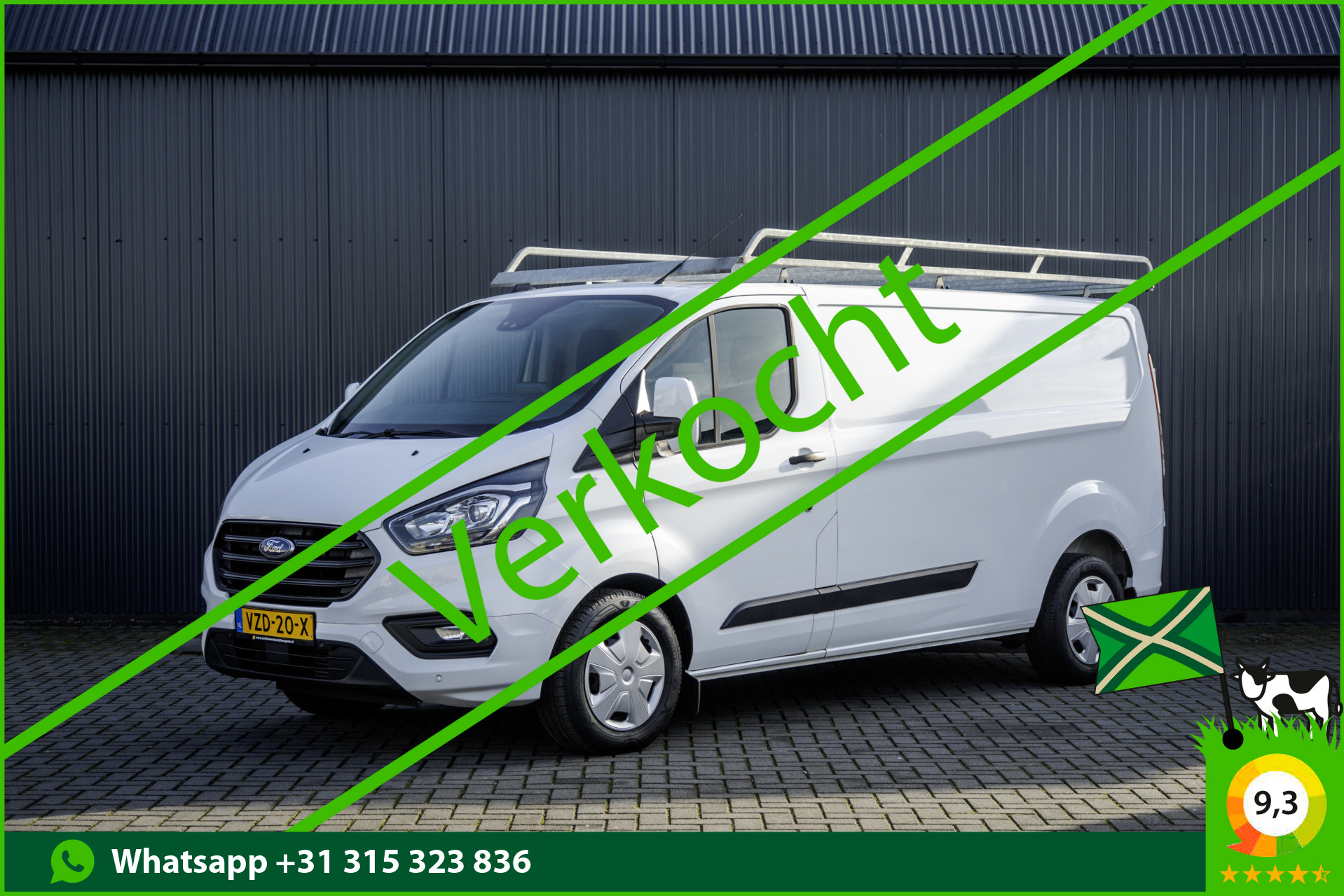 Ford Transit Custom 2.0 TDCI L2H1 Trend | 130 PK | Automaat | Carplay | Camera | Cruise | Airco | 3-Zits 2023 - voorkant