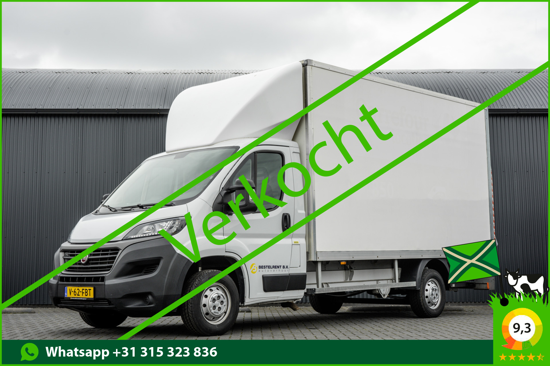 Fiat Ducato **2.3 MultiJet | Bakwagen met Laadklep | Euro 6 | 141 PK | Cruise | Camera | Airco | Navigatie** 2020 - voorkant