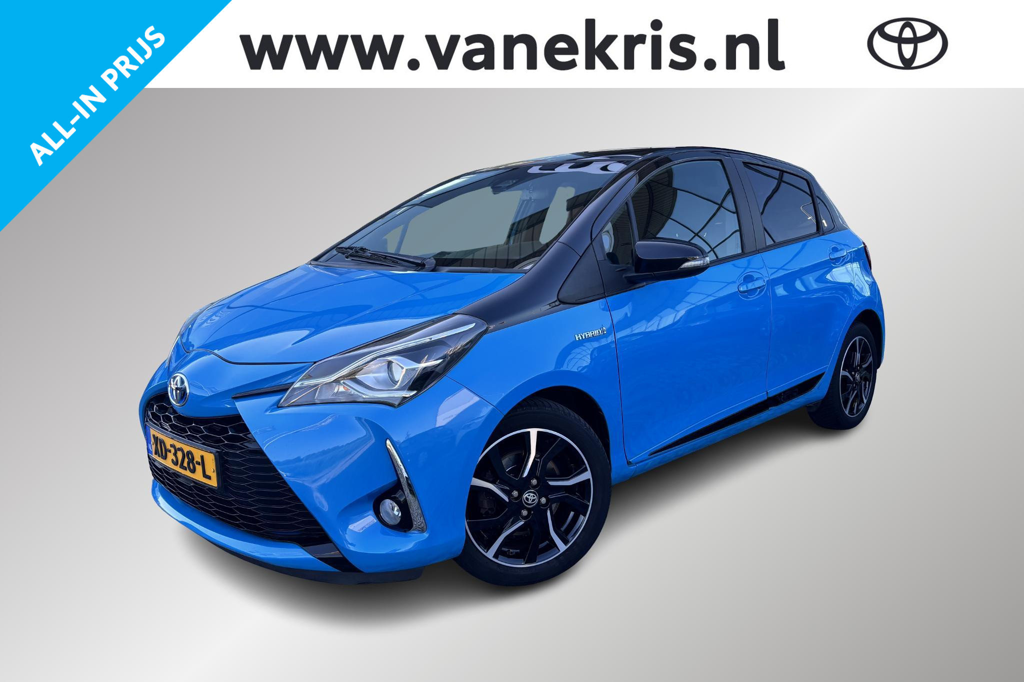 Toyota Toyota Yaris Hybrid 1.5 Hybrid SkyBlue, Climate control, 2018 - voorkant