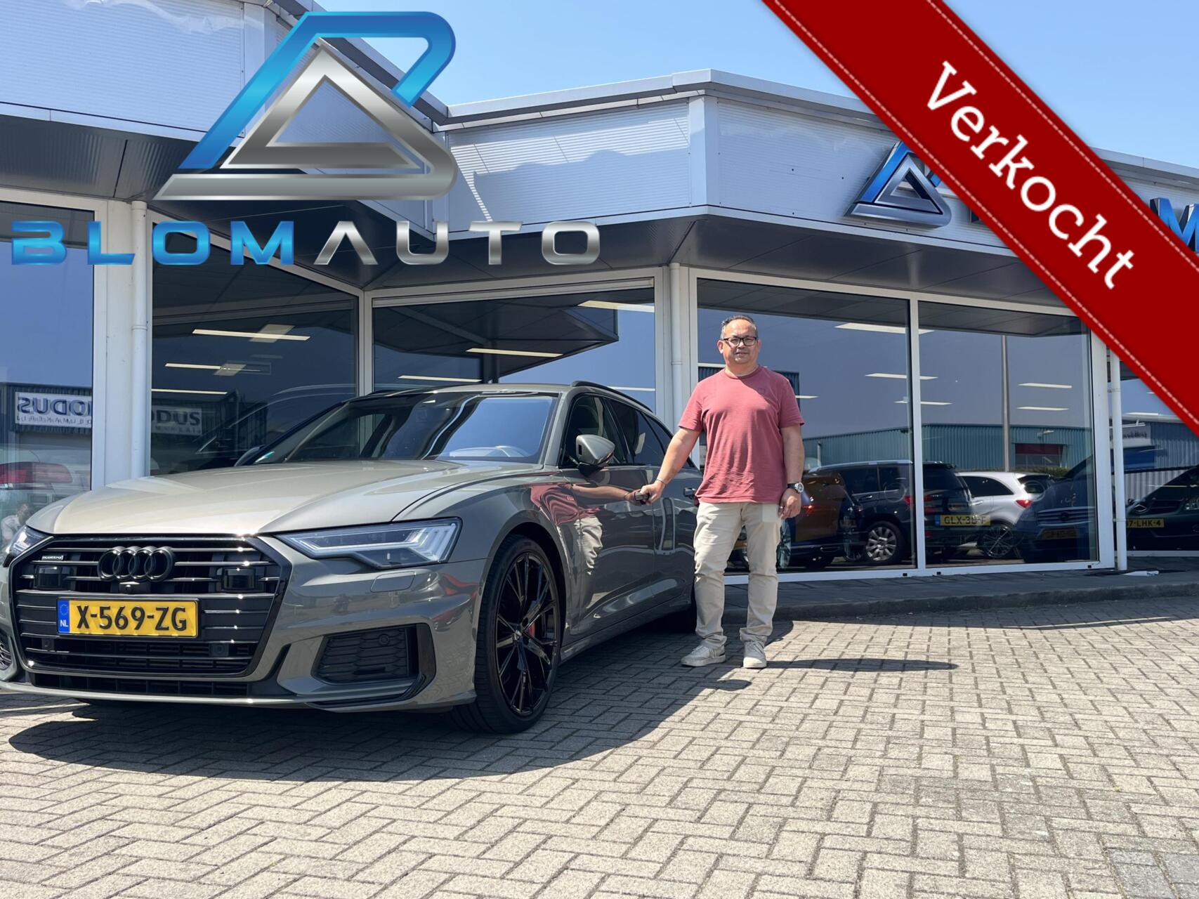 Audi A6 Avant 55 TFSI E 55 TFSI e 368PK QUATTRO S-LINE ACC+MEMORY+HUD 2022 - voorkant