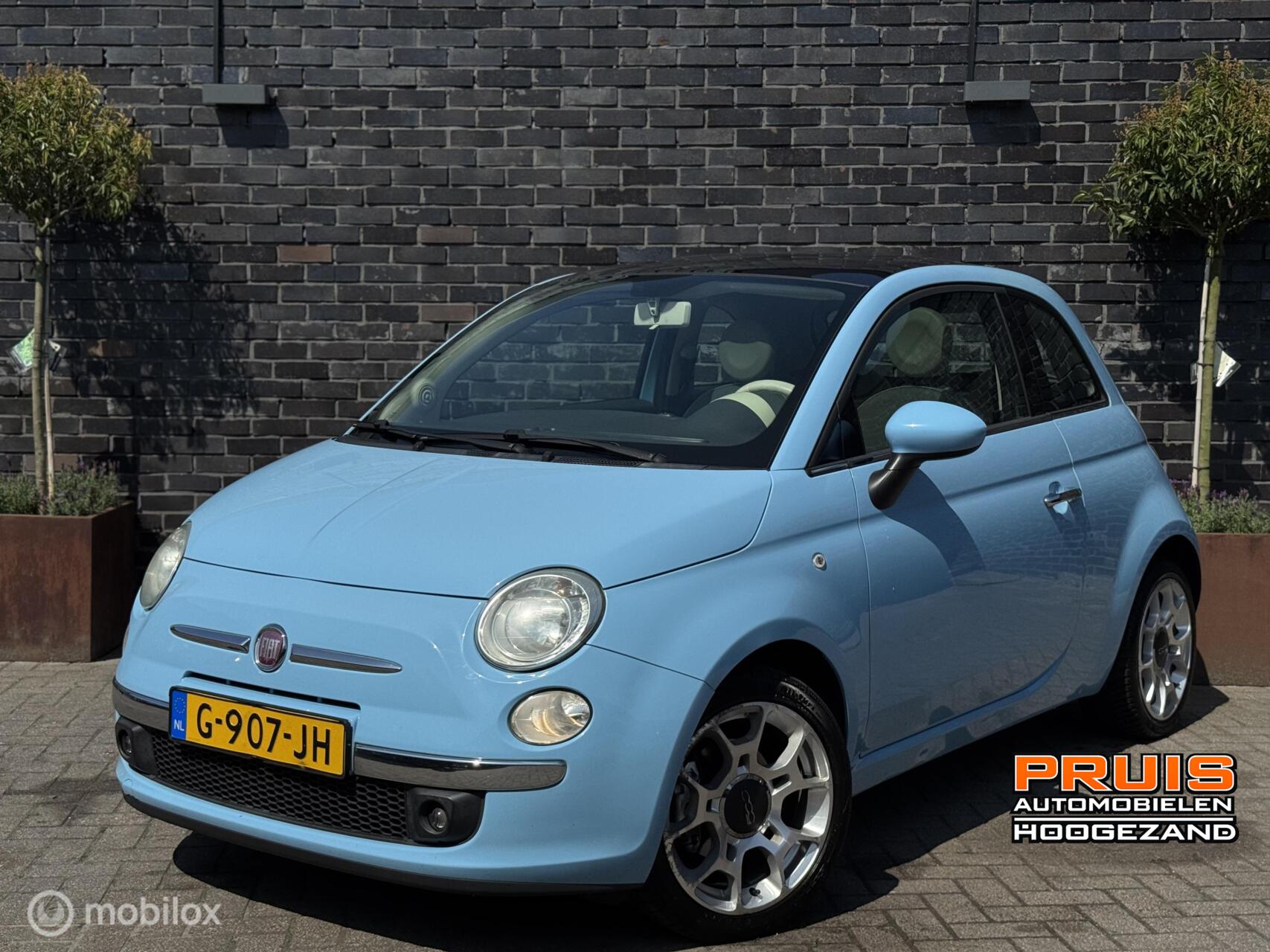 Fiat 500 0.9 TwinAir Lounge -AIRCO-PANO- *INRUIL MOGELIJK* 2010 - voorkant