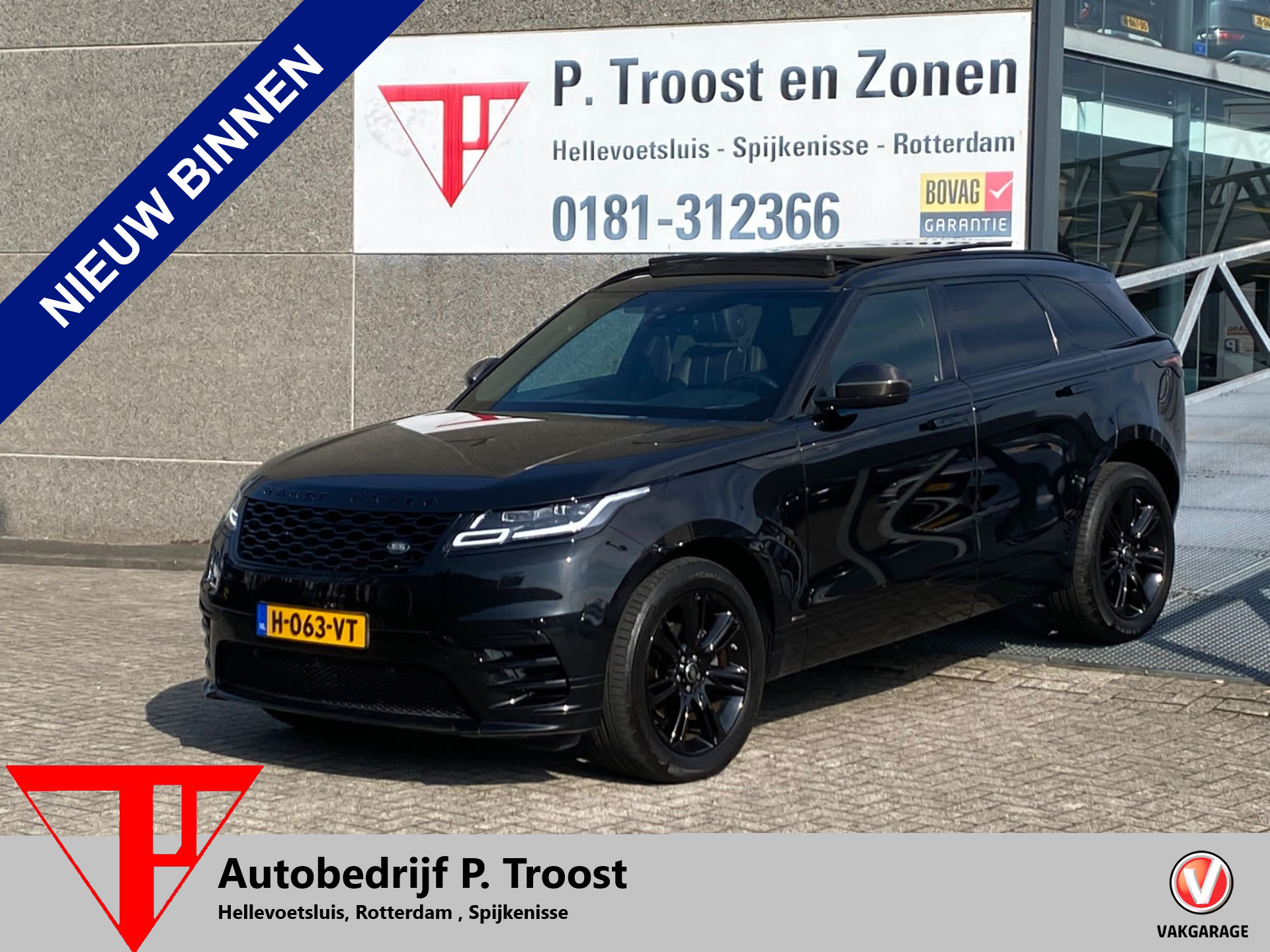 Land Rover Range Rover Velar 2.0 P250 Turbo AWD R-Dynamic NL auto/Dealeronderhouden/Panoramadak/Lane assist/Meridian audio/Cruise controlClimate control/Stoelverwarming/Elektrische achterklep/Alarm klasse 5/Memory seat/Achteruitrijcamera 2020 - voorkant