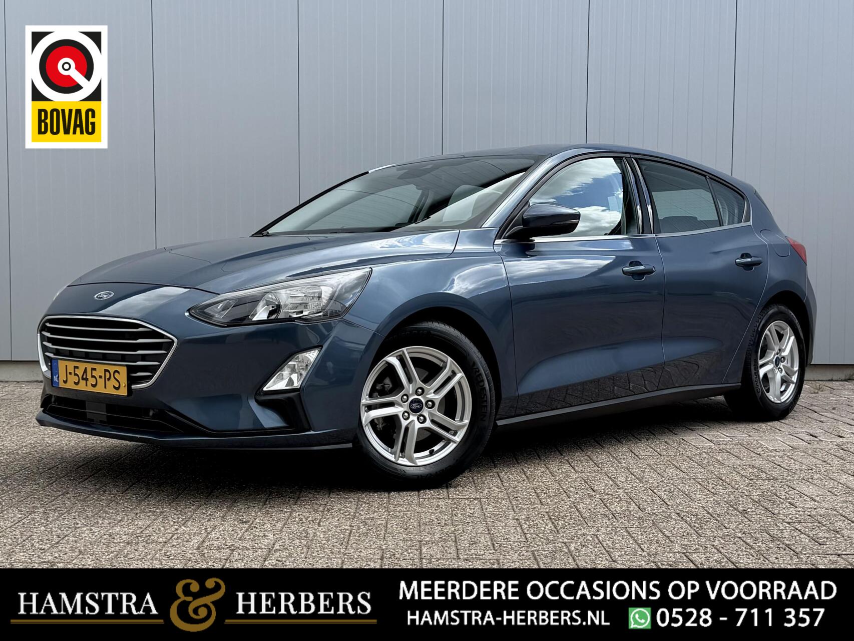 Ford Focus 1.0 EcoBoost Hybrid Trend Edition Business blauw 2020 - voorkant