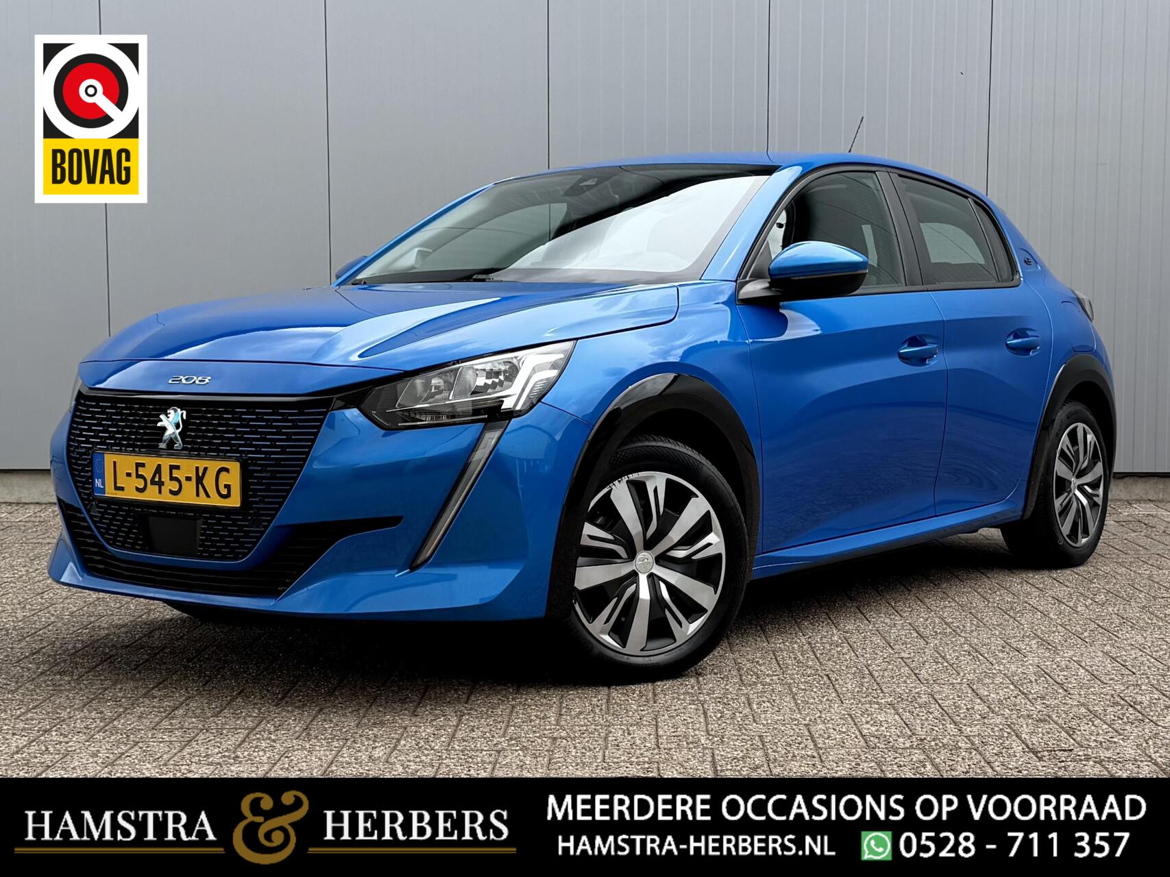 Peugeot 208 EV Active Pack 50 kWh blauw 2021 - voorkant