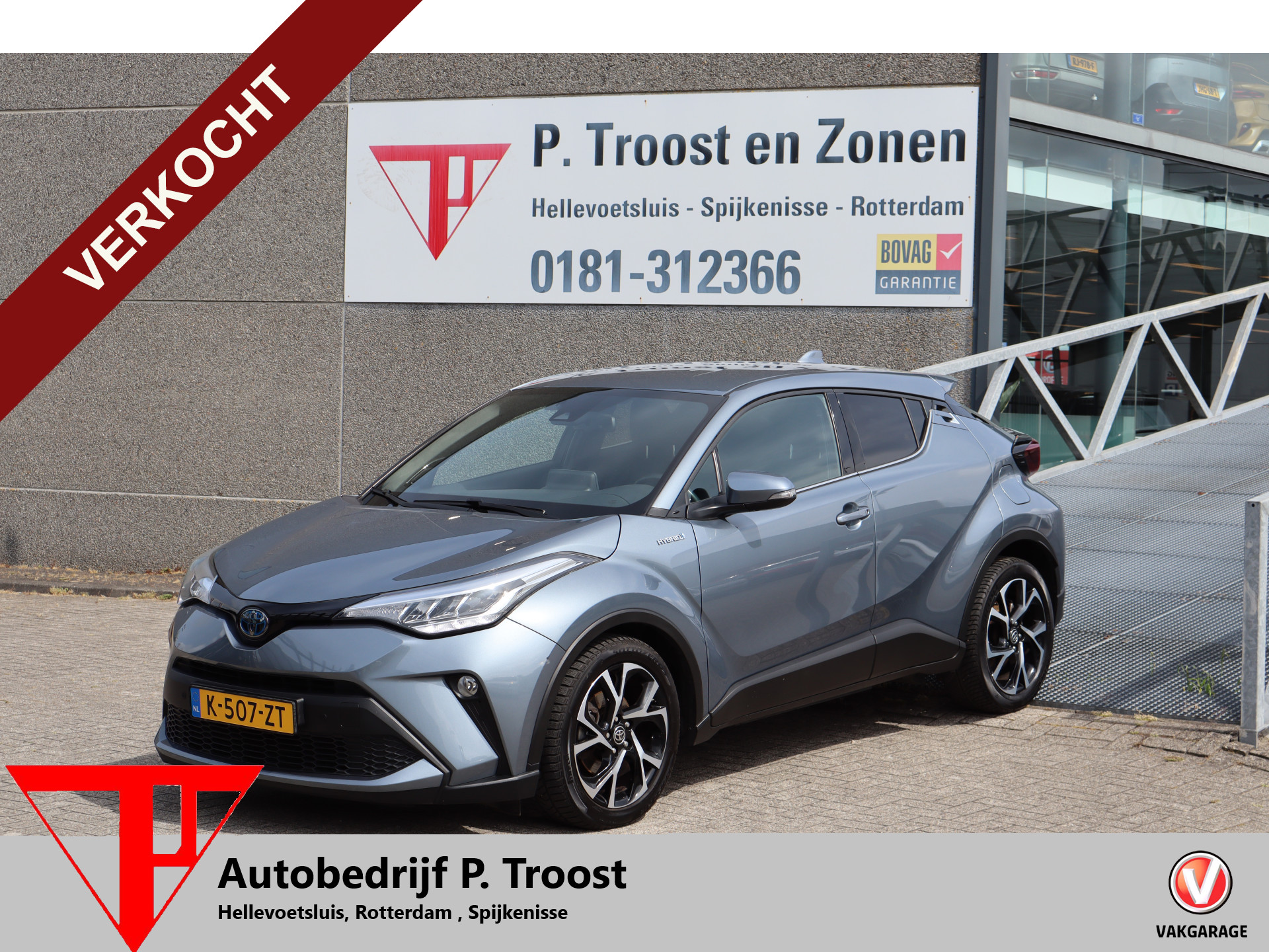Toyota Toyota C-hr 1.8 Hybrid Business Plus Stoelverwarming/Achteruitrijcamera/JBL Audio/Navigatie/DAB/Bluetooth/Climate control/18 inch Licht metaal 2021 - voorkant
