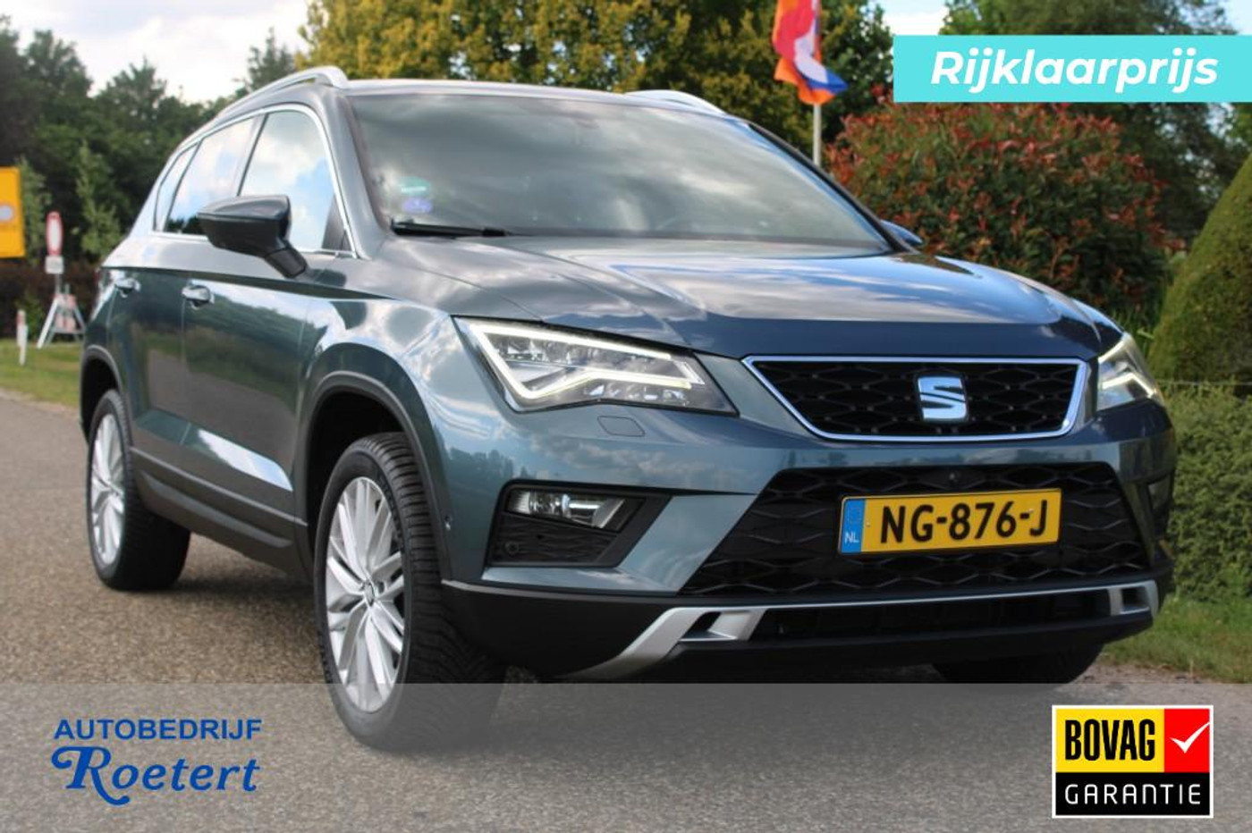 Seat Ateca 1.4 EcoTSI 150pk Xcellence ECC/Cruise/Camera/Trekhaak/CarPlay/Android 2017 - voorkant