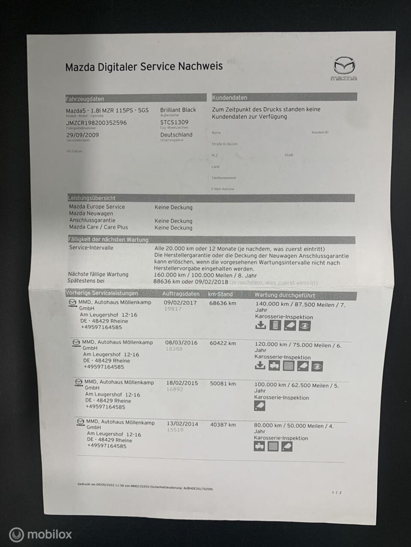 Foto van Mazda Mazda 5