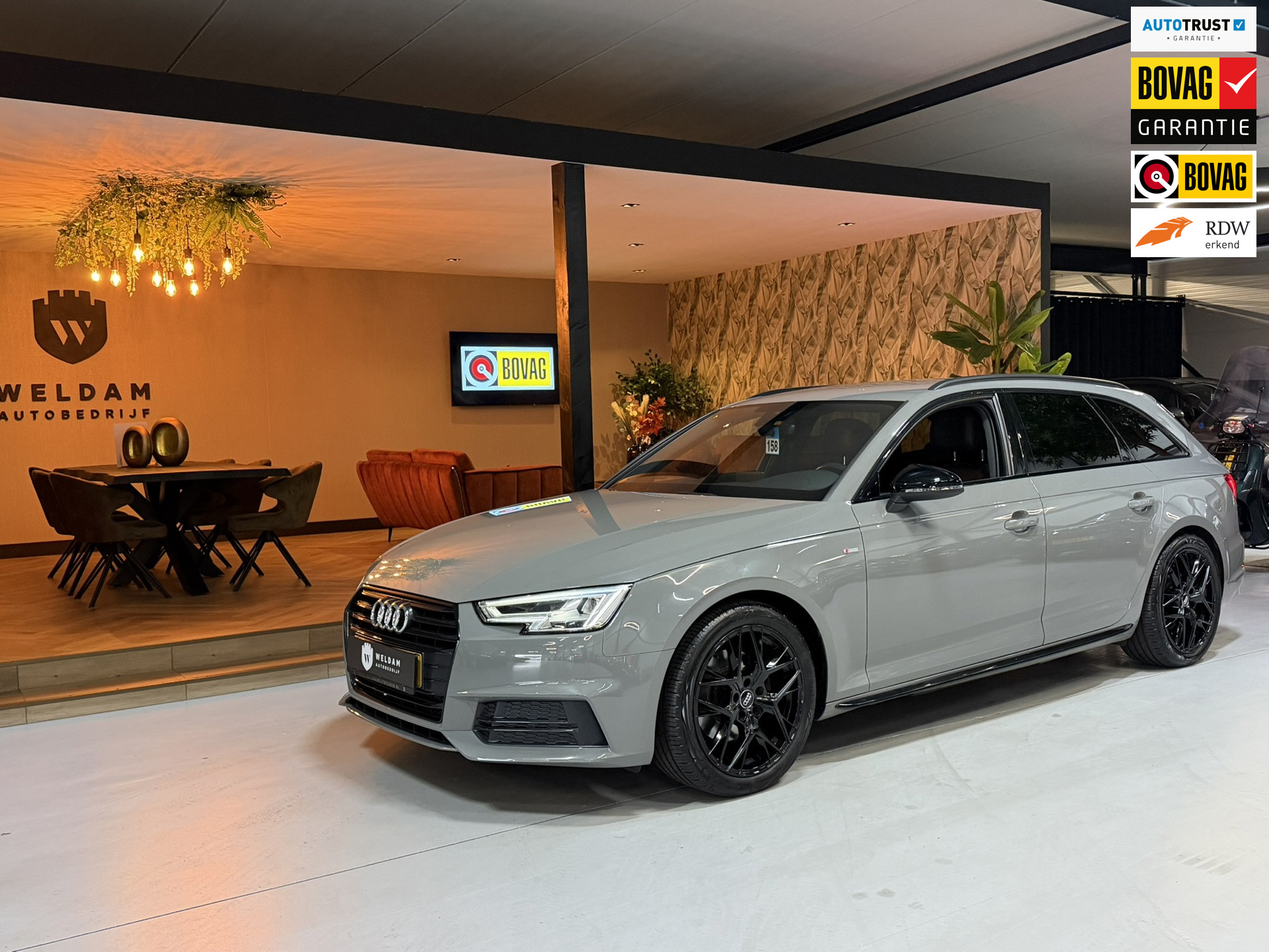 Audi A4 Avant 1.4 TFSI Sport S line Black Edition |NAP|Nardo Grey|Dealer Onderhouden|Trekhaak|Clima|Navi|Rijklaar 2018 - voorkant