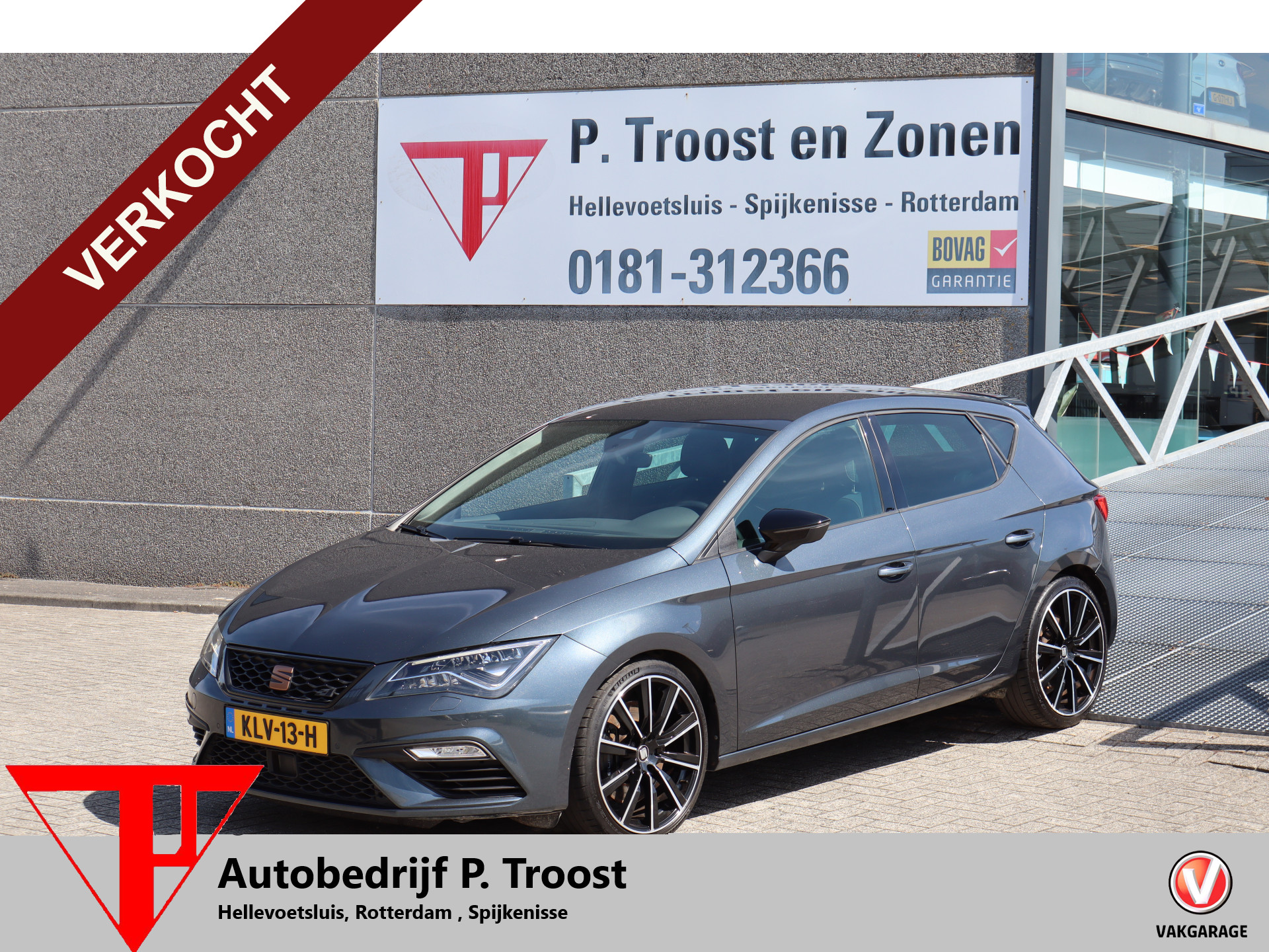Seat Leon 2.0 TSI CUPRA Stoelverwarming/Digitaal dashboard/Apple carplay/Beats audio/Parkeersensoren/Cruise control/19 inch licht metaal/Climate control 2019 - voorkant