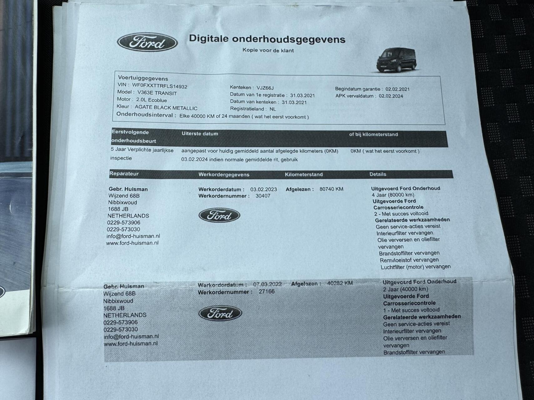 Foto van Ford Transit