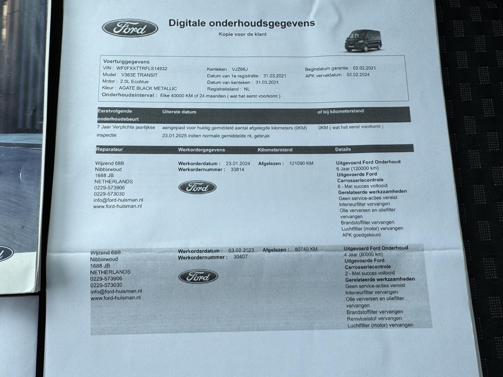Foto van Ford Transit