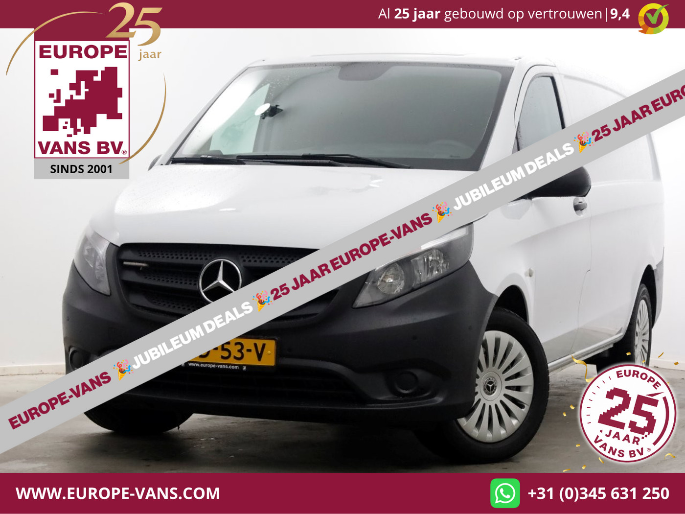 Mercedes-Benz Vito 114 CDI 136pk Lang 9G Automaat 4x4 4WD Navi/Camera/Achterklep 07-2021 2021 - voorkant