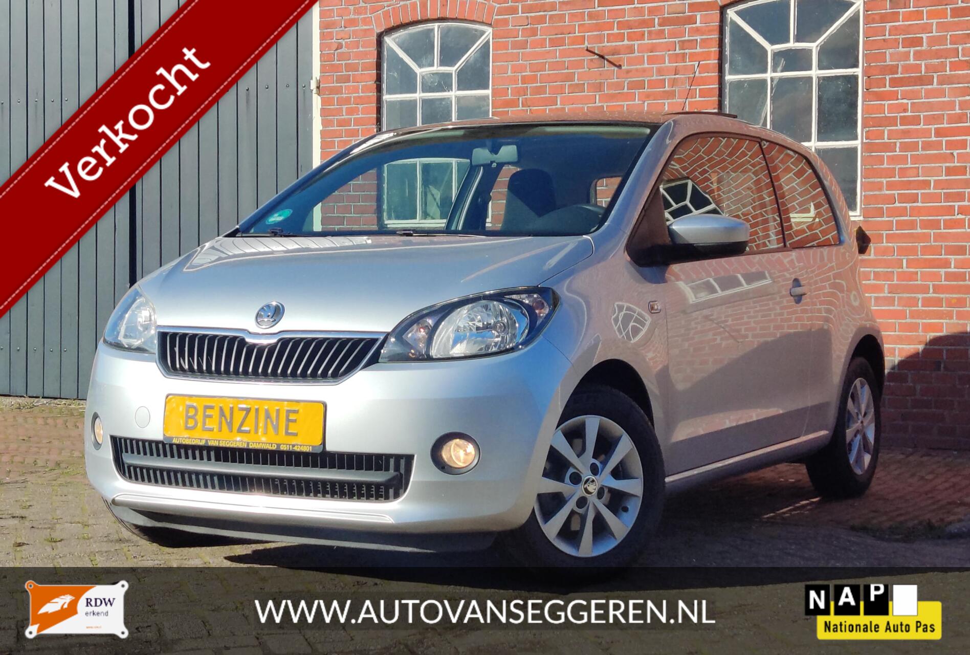 Skoda Citigo 1.0 75 PK panodak/114000km/garantie. 2012 - voorkant