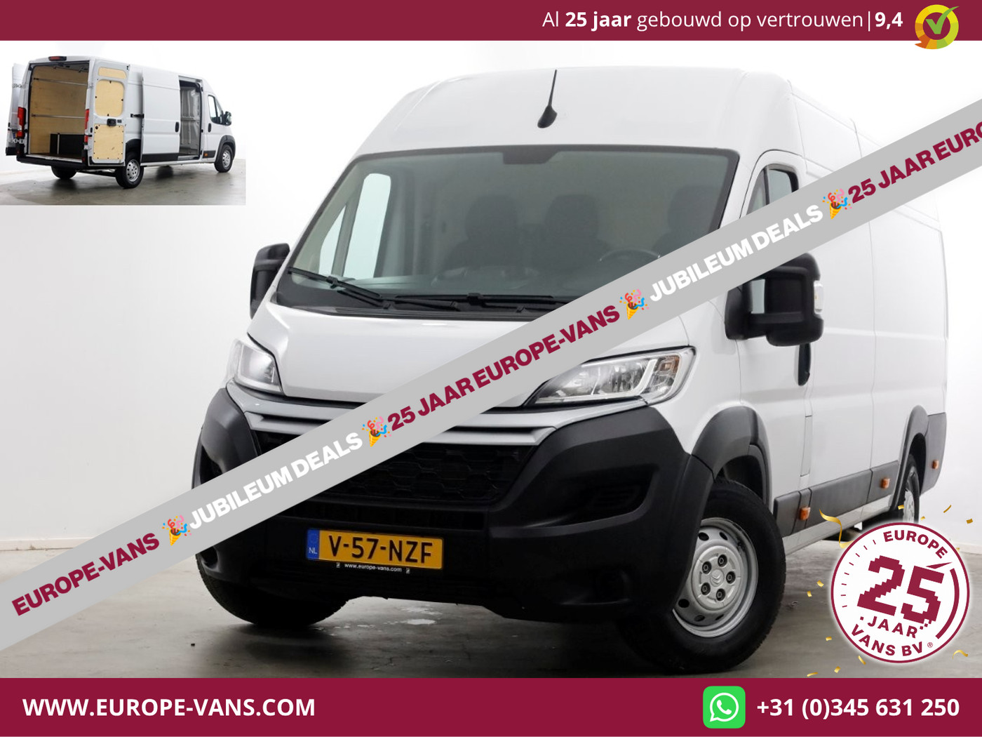 Citroen Jumper 2.2 BlueHDi 165pk L4H2 Airco/Navi/Camera 06-2024 2024 - voorkant