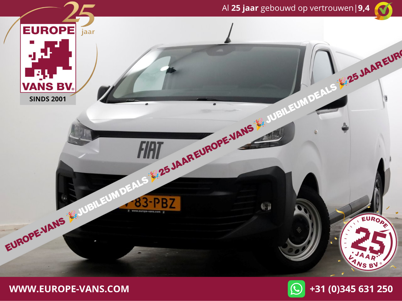 Fiat Scudo 2.0 Diesel 145pk Automaat L3 Airco/Navi/Camera 09-2024 2024 - voorkant
