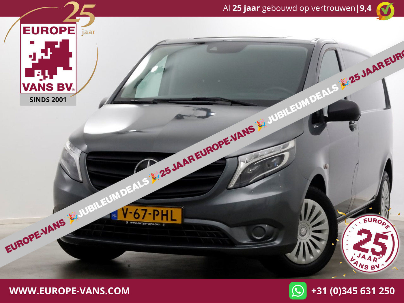 Mercedes-Benz Vito 119 CDI 190pk 9G Automaat Compact LED/Airco/Achterklep 12-2021 2021 - voorkant