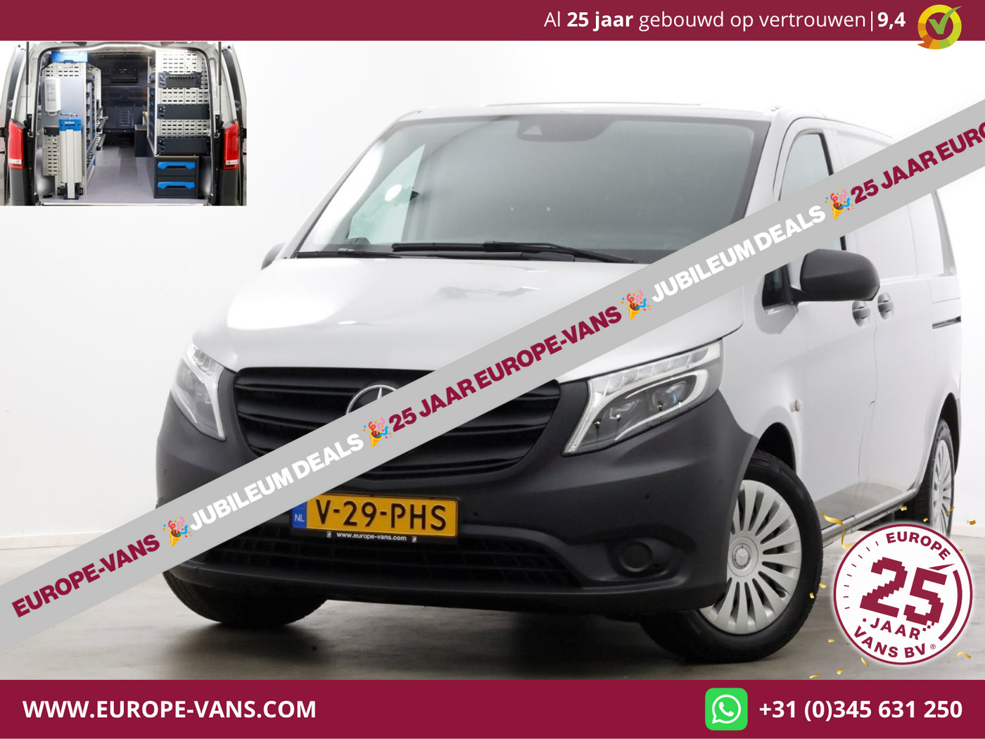 Mercedes-Benz Vito 114 CDI 136pk Compact 9G Automaat 2x Schuifdeur/LED/Camera/Inrichting 11-2022 2022 - voorkant
