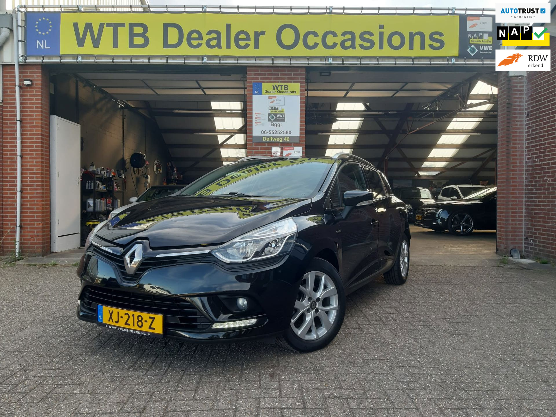 Renault Clio 0.9 TCe Limited, 1Eig, Navi, Trekhaak, Dealer oh., Parkeer sensoren, Start/Stop 2019 - voorkant