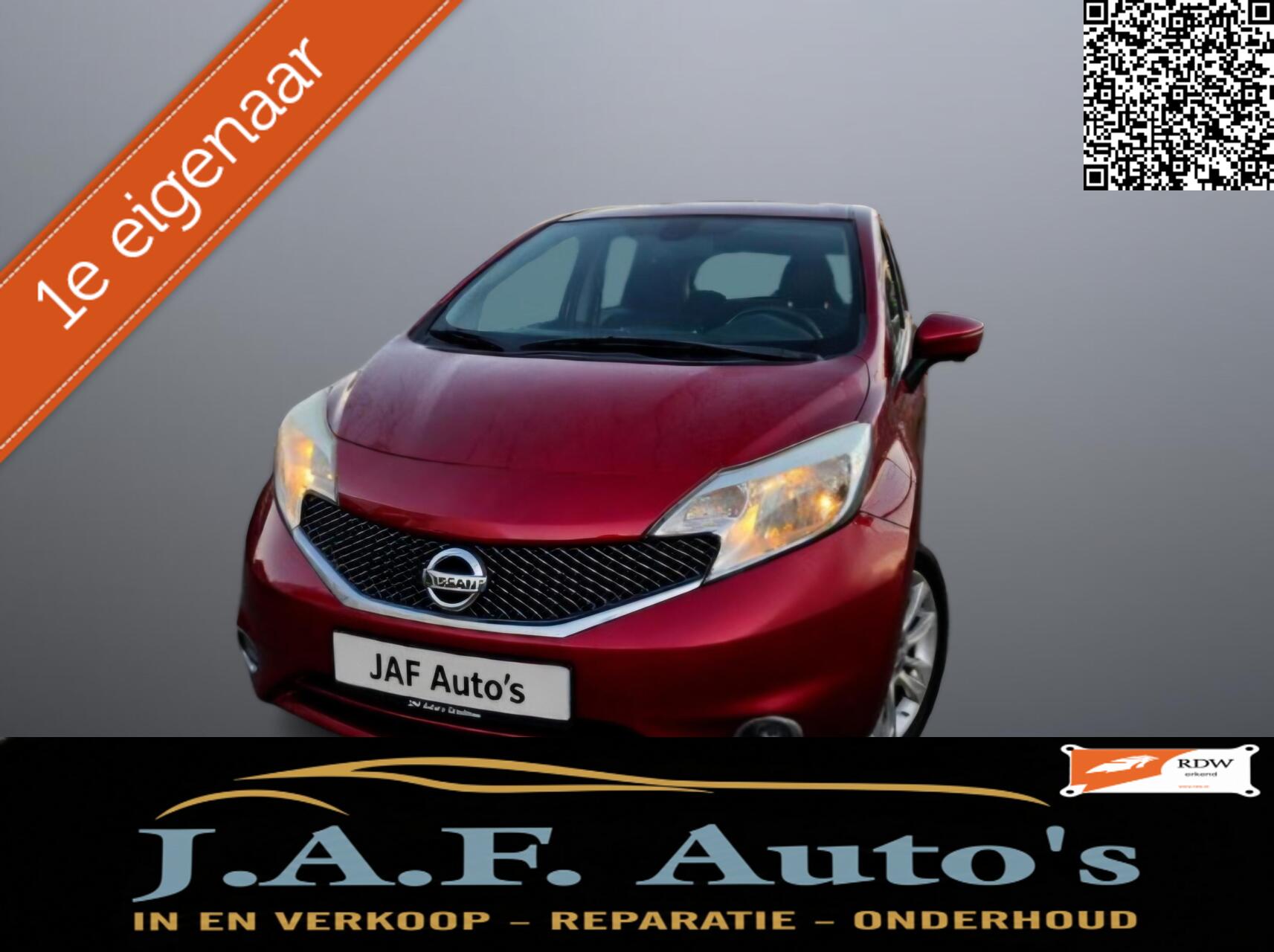 Nissan Nissan Note 1.2 DIG-S Airco Cruise Laneassist Luxe 1ste eig 2014 - voorkant