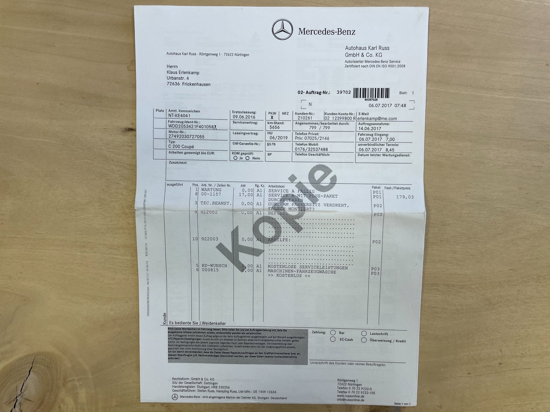 Foto van Mercedes-Benz C 200