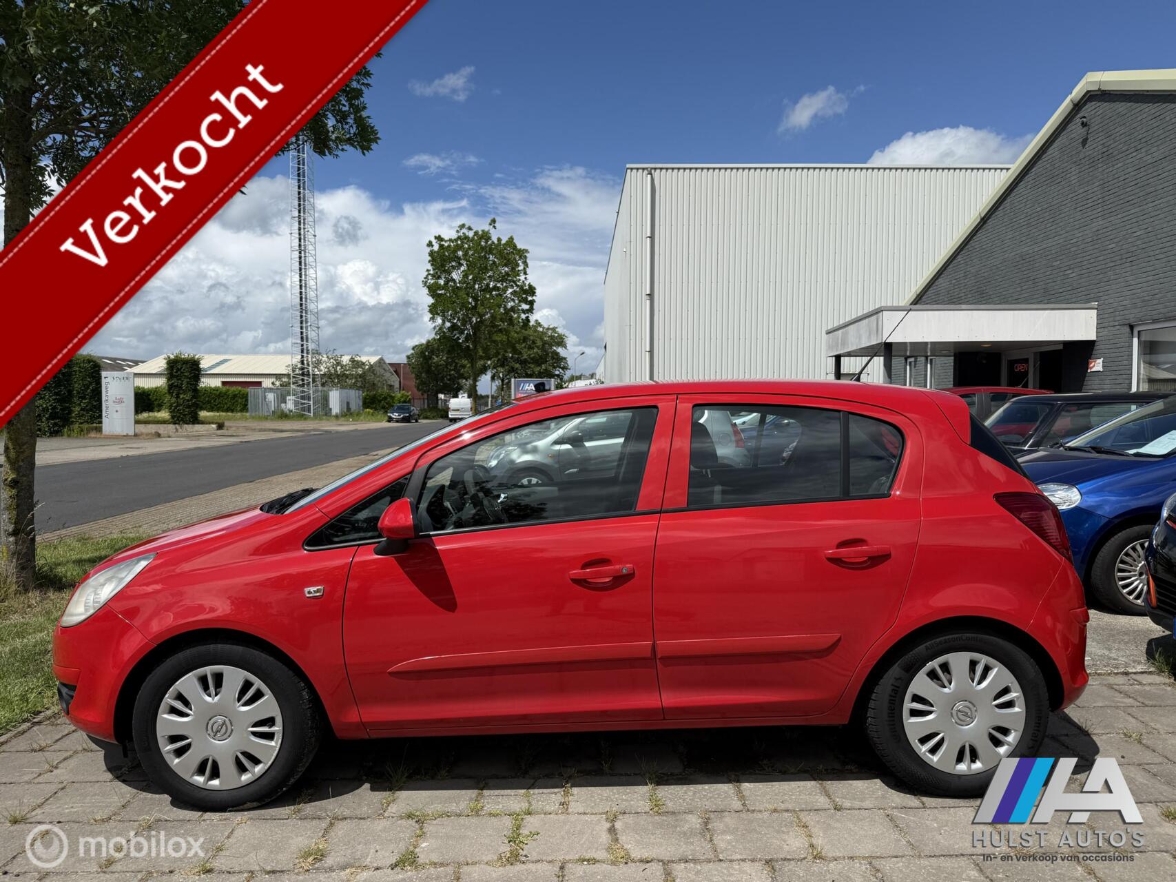 Opel Corsa 1.2-16V Business 2007 | 5- deurs | Airco | Cruise | Rood 2007 - voorkant