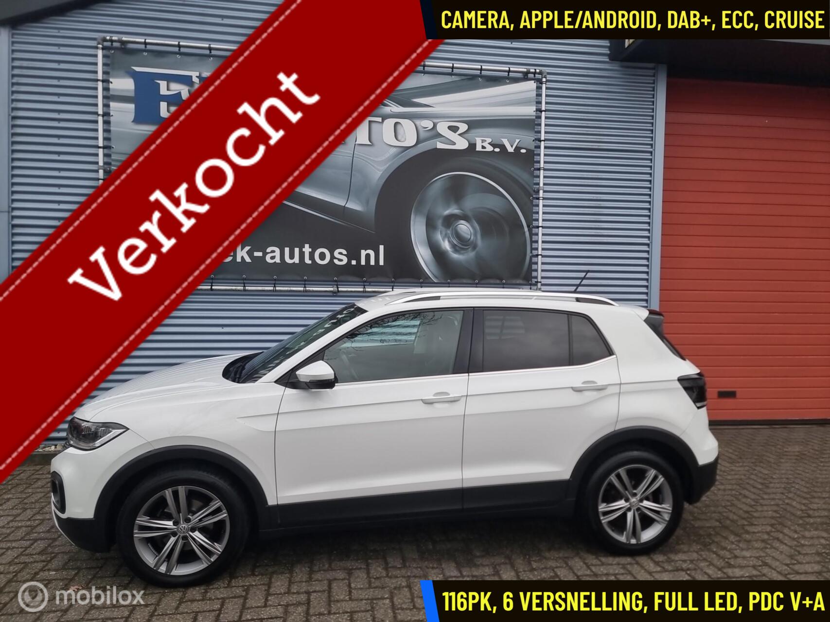 Volkswagen T-cross 1.0 TSI Style 116pk- 6-vers Full LED, ECC 2019 - voorkant