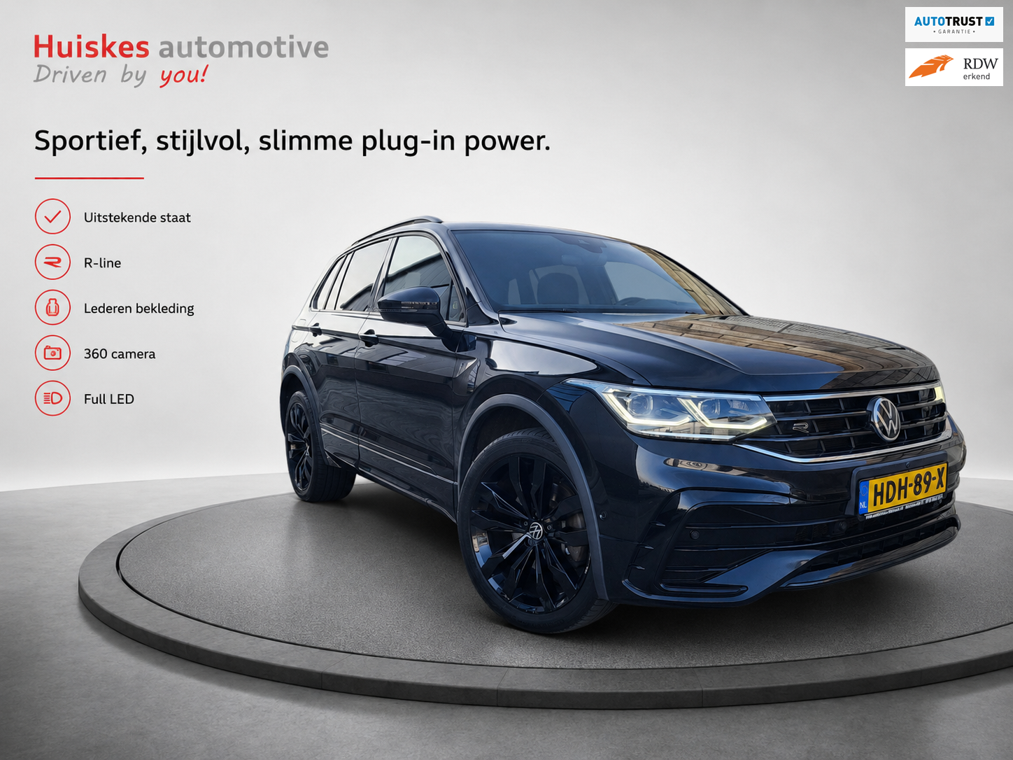 Volkswagen Tiguan 1.4 TSI eHybrid R-Line/Leer/360 camera/head-up/LED 2021 - voorkant