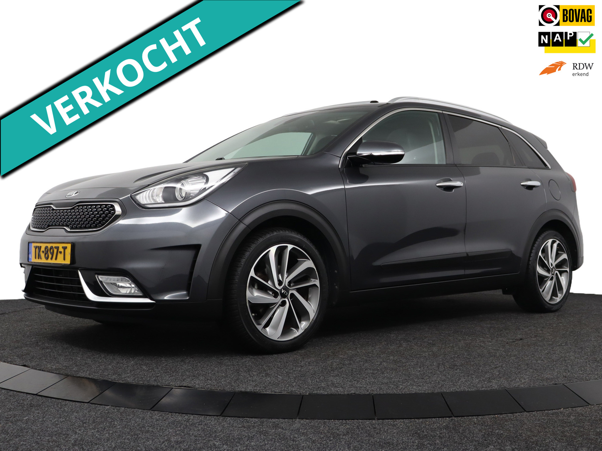 Kia Niro 1.6 GDi Hybrid ExecutiveLine S/K-dak/Camera/1e eigenaar/Winterpakket 2018 - voorkant