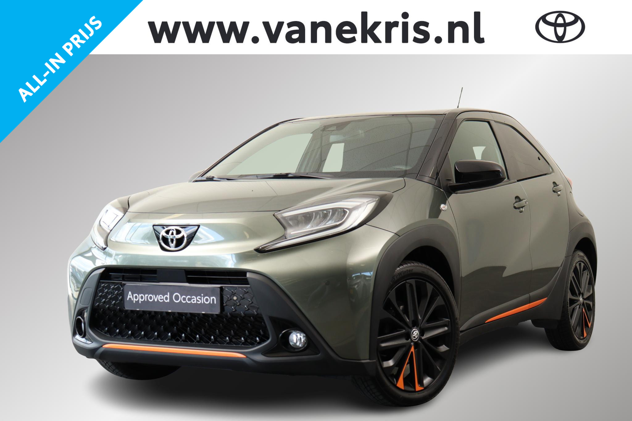 Toyota Toyota Aygo X 1.0 VVT-i Limited, Parkeersensoren, Winterbanden, 2023 - voorkant