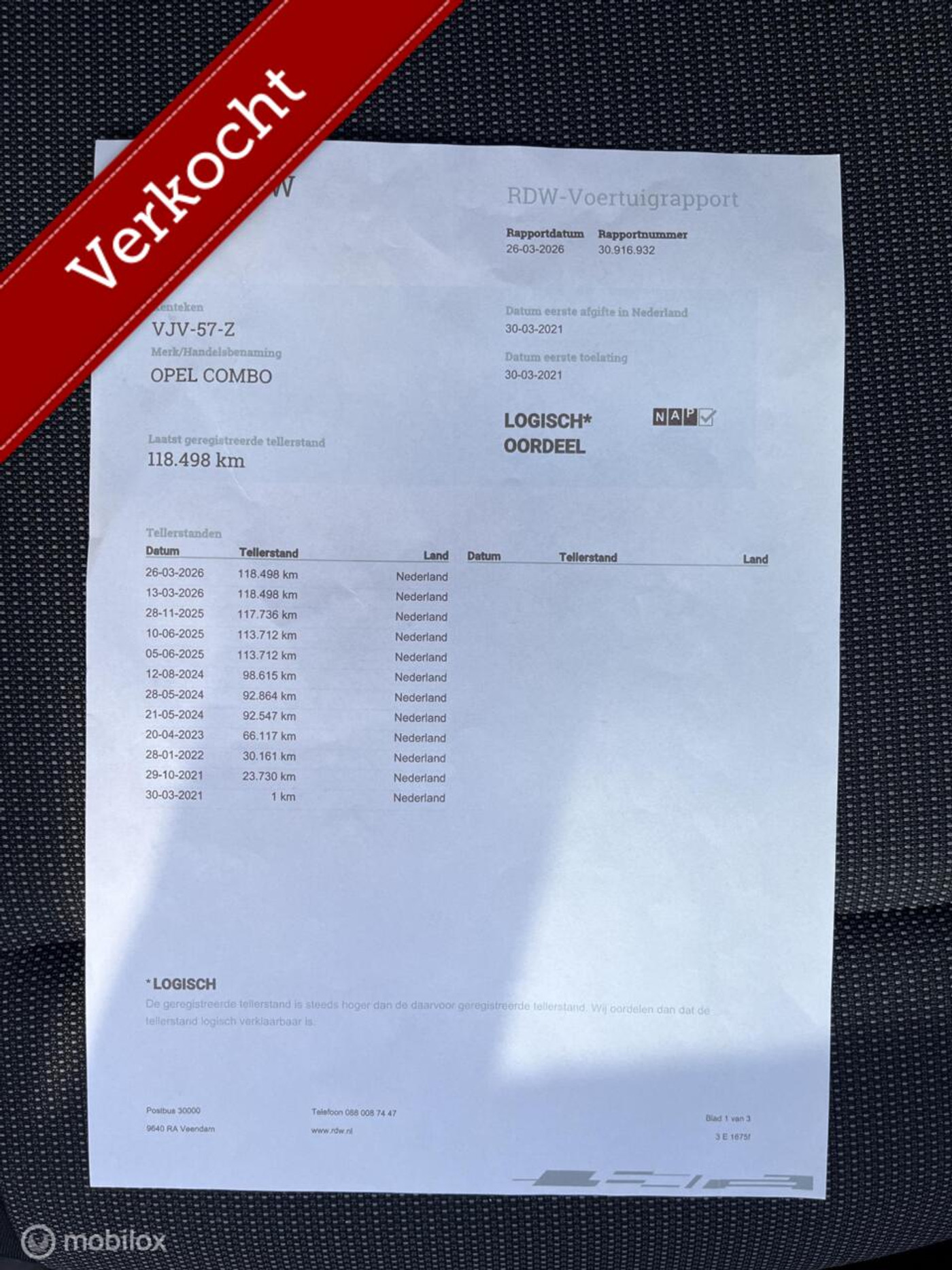 Foto van Opel Combo