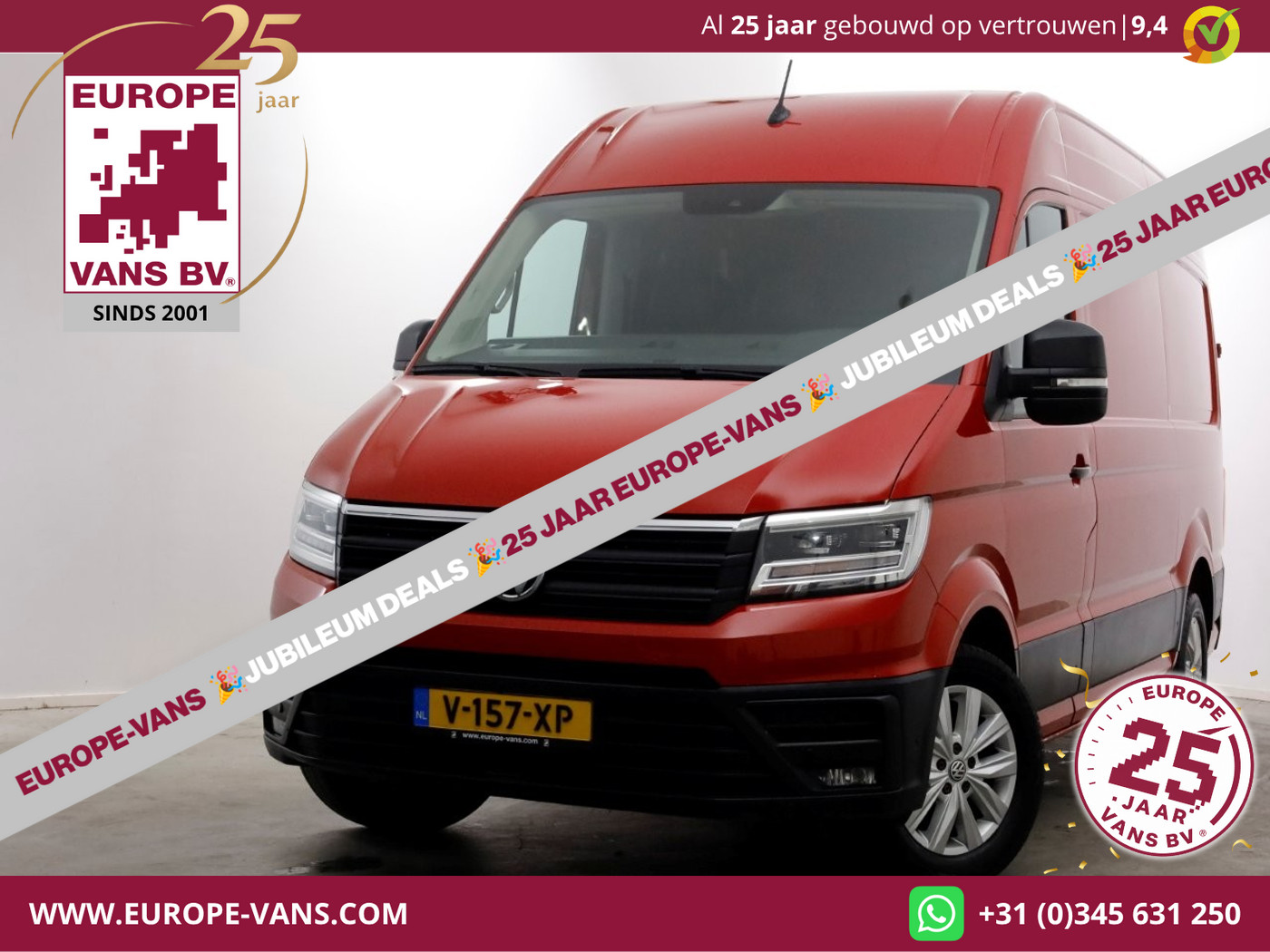 Volkswagen Crafter 35 2.0 TDI 140pk L3H3 (L2H2) Exclusive Edtion LED 03-2019 2019 - voorkant