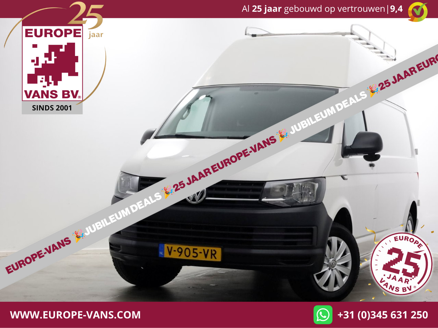 Volkswagen Transporter 2.0 TSI 150pk Benzine L2H3 Airco/Camera/Camper? BPM-VRIJ 03-2019 2019 - voorkant
