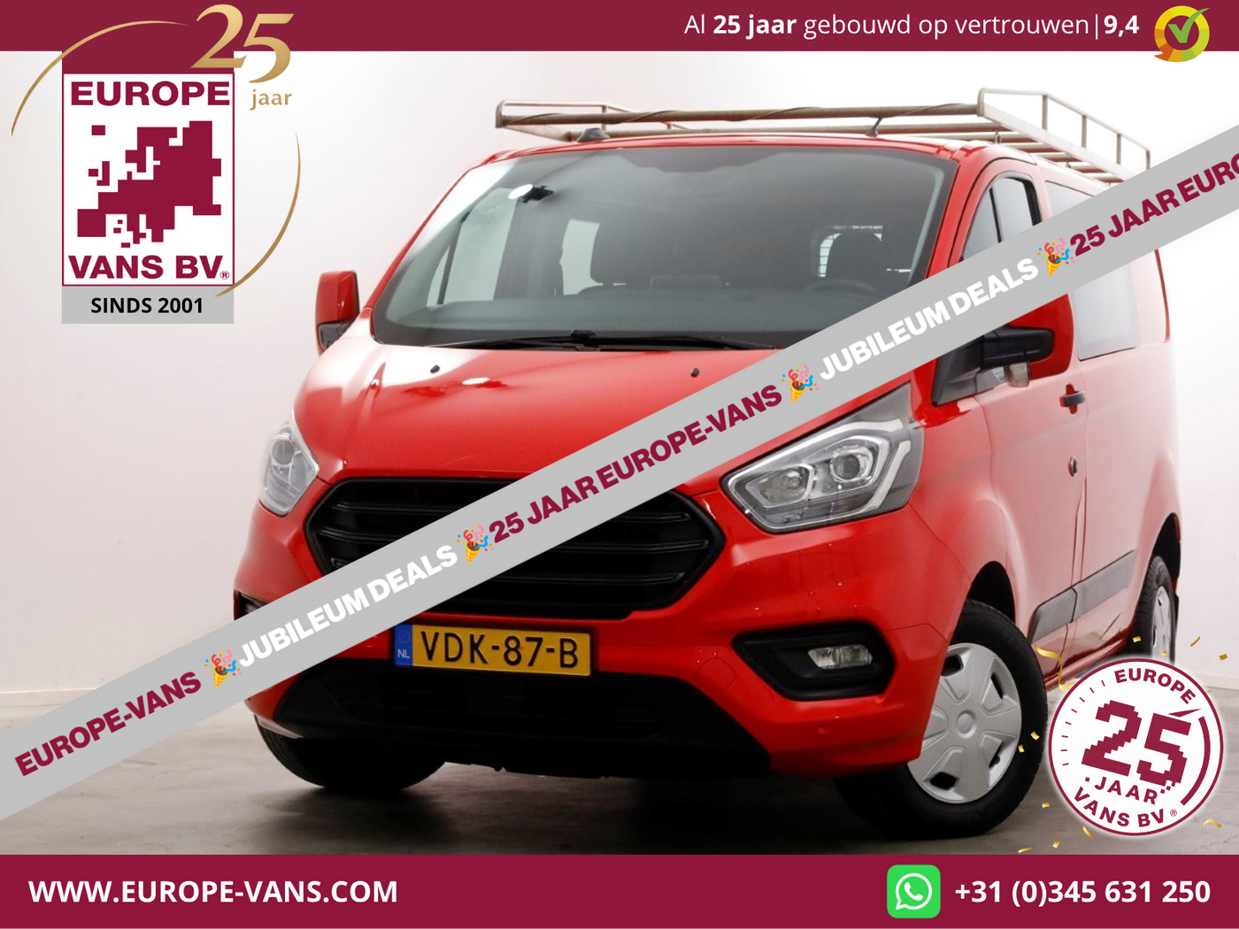 Ford Transit Custom 2.0 TDCI 130pk L1H1 Trend D.C. Airco/Navi/Imperiaal 11-2019 2019 - voorkant