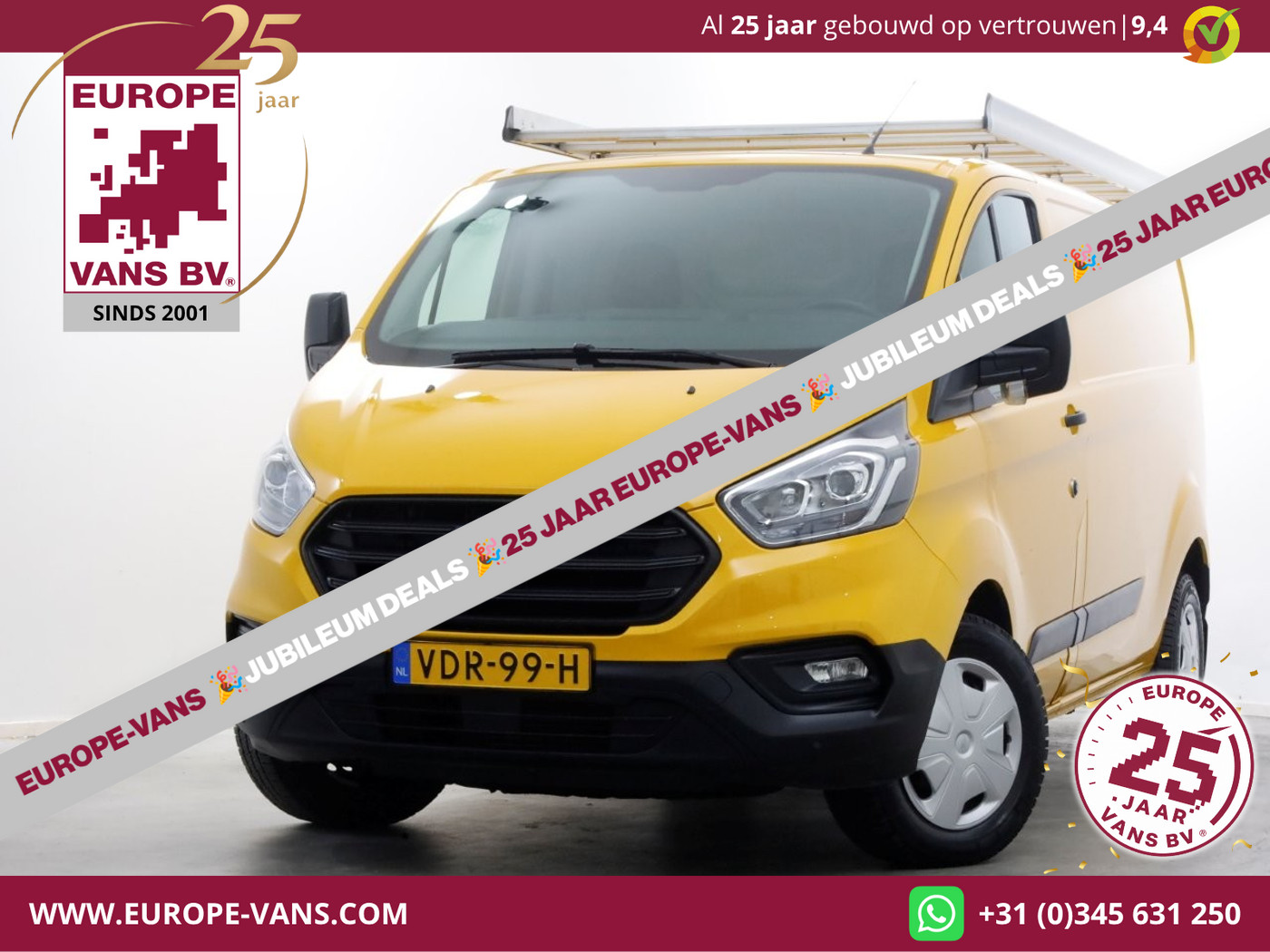 Ford Transit Custom 340 2.0 TDCI 130pk L2H1 Trend Airco/Trekhaak 2800kg 03-2020 2020 - voorkant