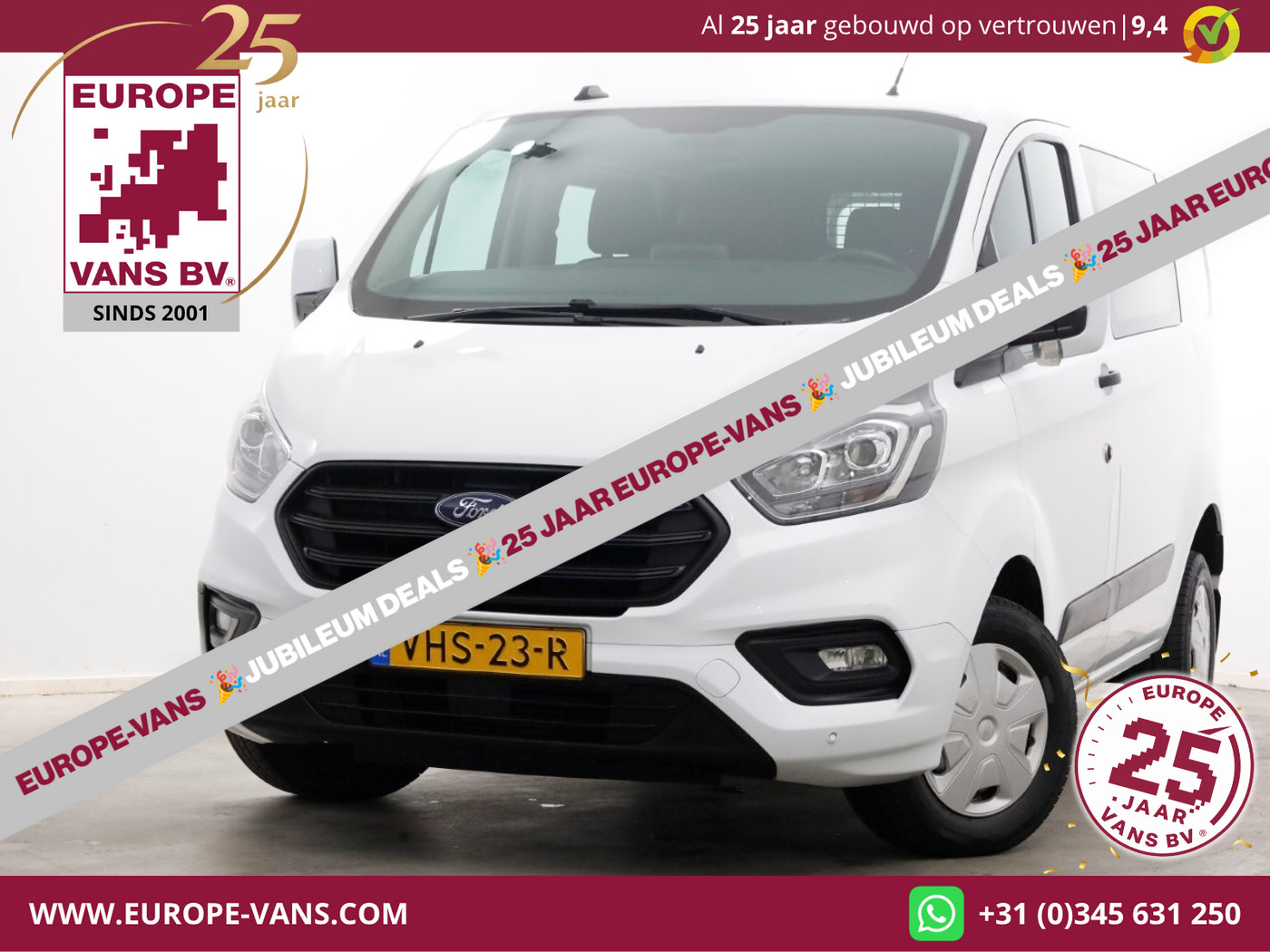 Ford Transit Custom 2.0 TDCI 130pk L1H1 Trend D.C. Airco/Navi 12-2020 2020 - voorkant